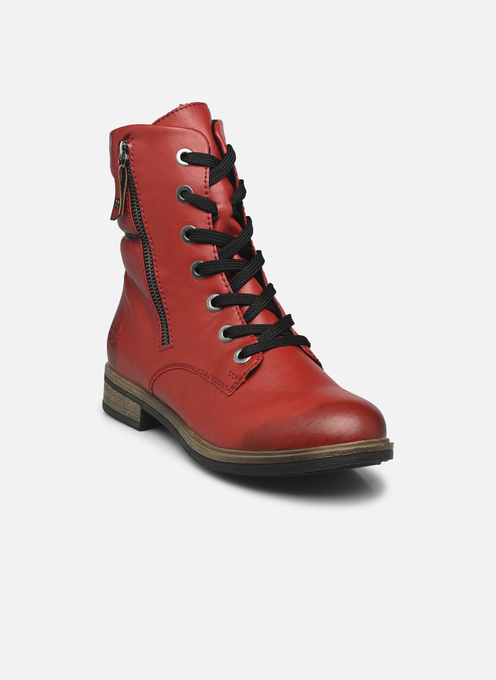 Veterlaarsjes 72212 dames rood Rieker Veterlaarsjes 72212 dames rood KIRSCH