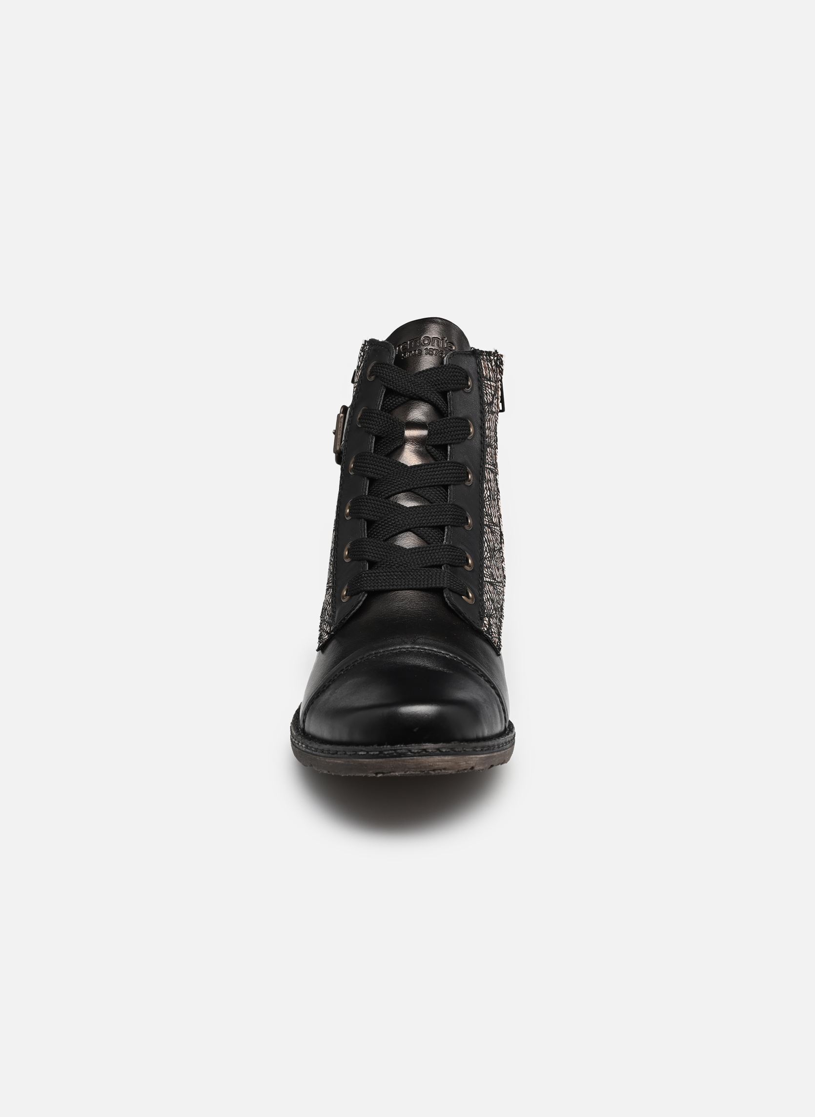 Veterlaarsjes D4381 dames zwart Remonte Veterlaarsjes D4381 dames zwart SCHWARZ/ANTIK/BEIGE-SCHWARZ/SC
