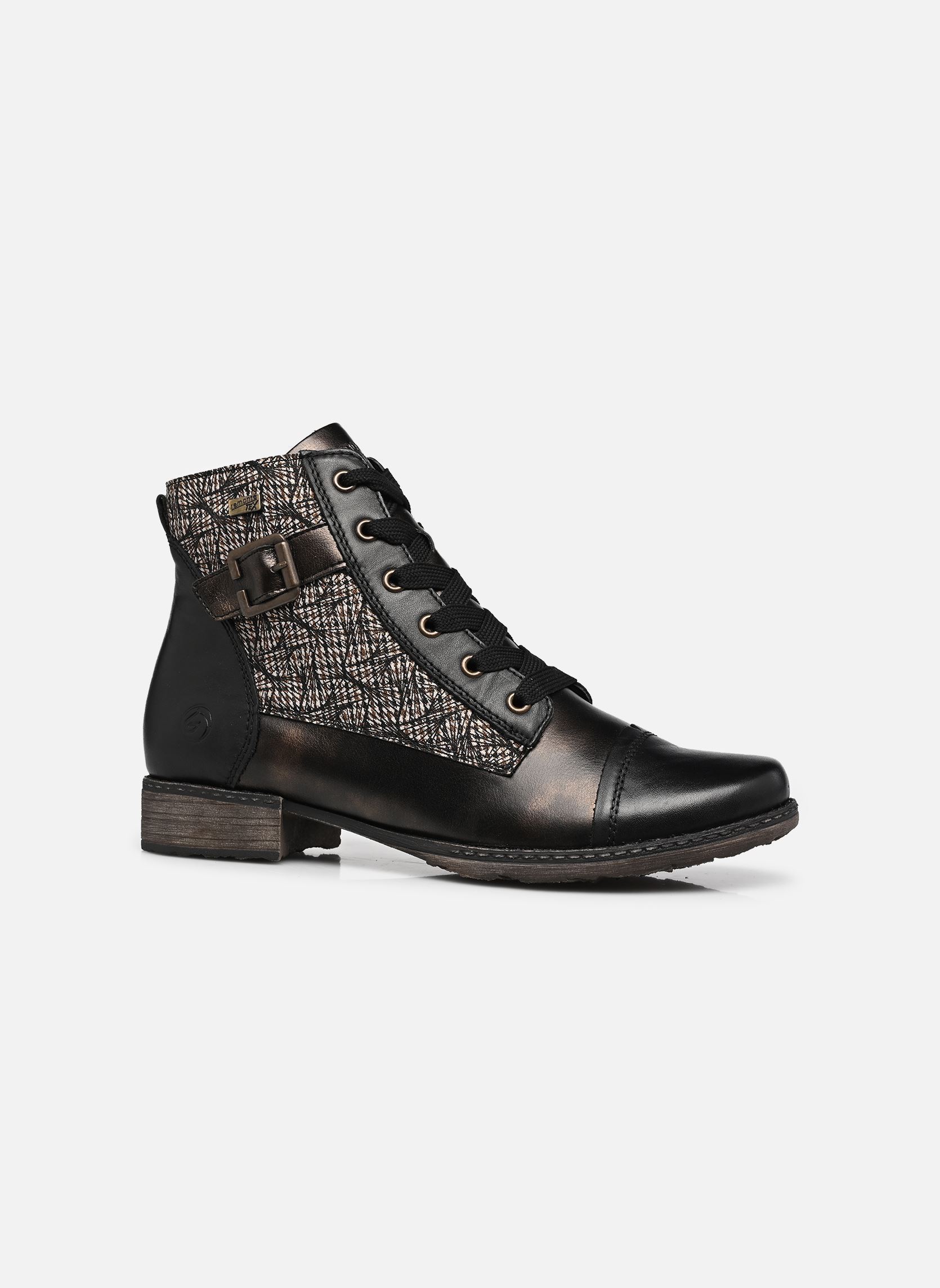 Veterlaarsjes D4381 dames zwart Remonte Veterlaarsjes D4381 dames zwart SCHWARZ/ANTIK/BEIGE-SCHWARZ/SC