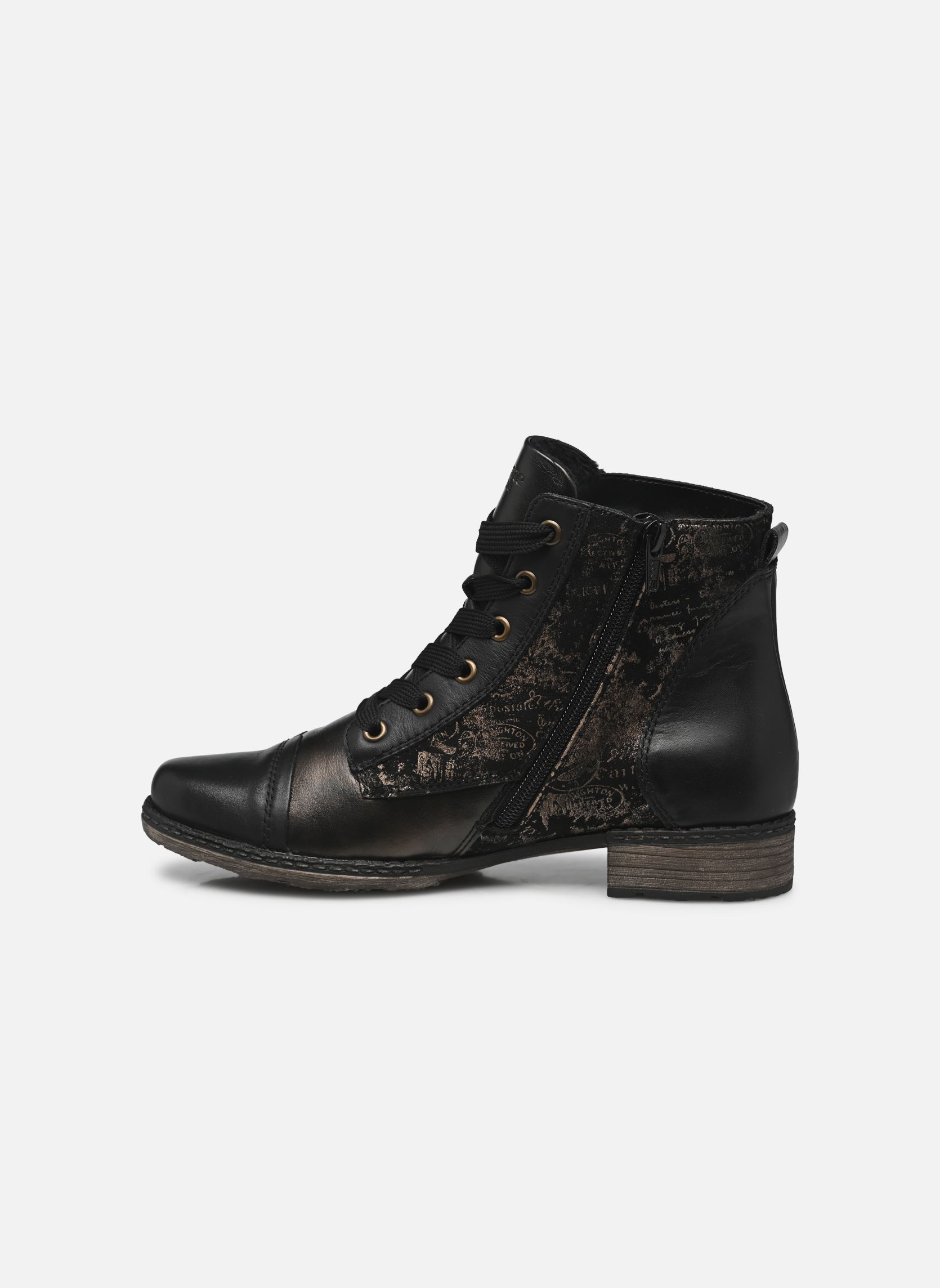 Veterlaarsjes D4381 dames zwart Remonte Veterlaarsjes D4381 dames zwart schwarz/antik/schwarz/kufer