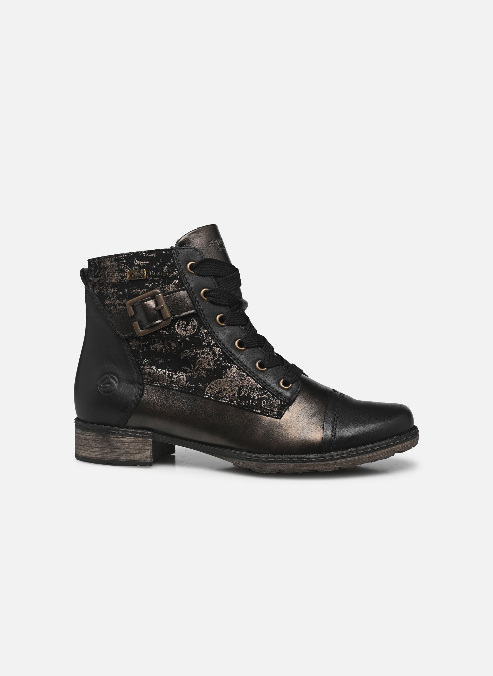 Veterlaarsjes D4381 dames zwart Remonte Veterlaarsjes D4381 dames zwart schwarz/antik/schwarz/kufer