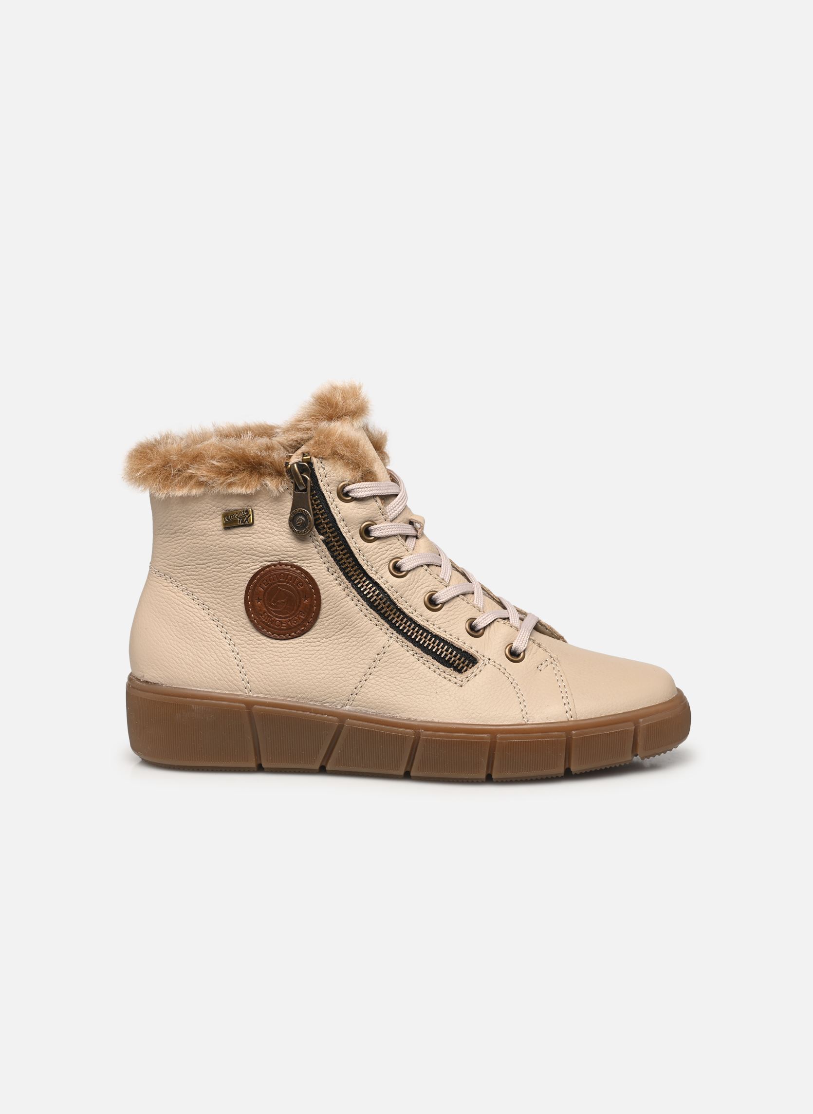 Baskets montantes D1T72 femme beige Remonte Baskets montantes D1T72 femme beige CREMA/MUSKAT/STEPPE