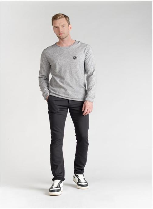 Le temps des cerises Pantalons droits Pantalon slim JOGG Black homme noir