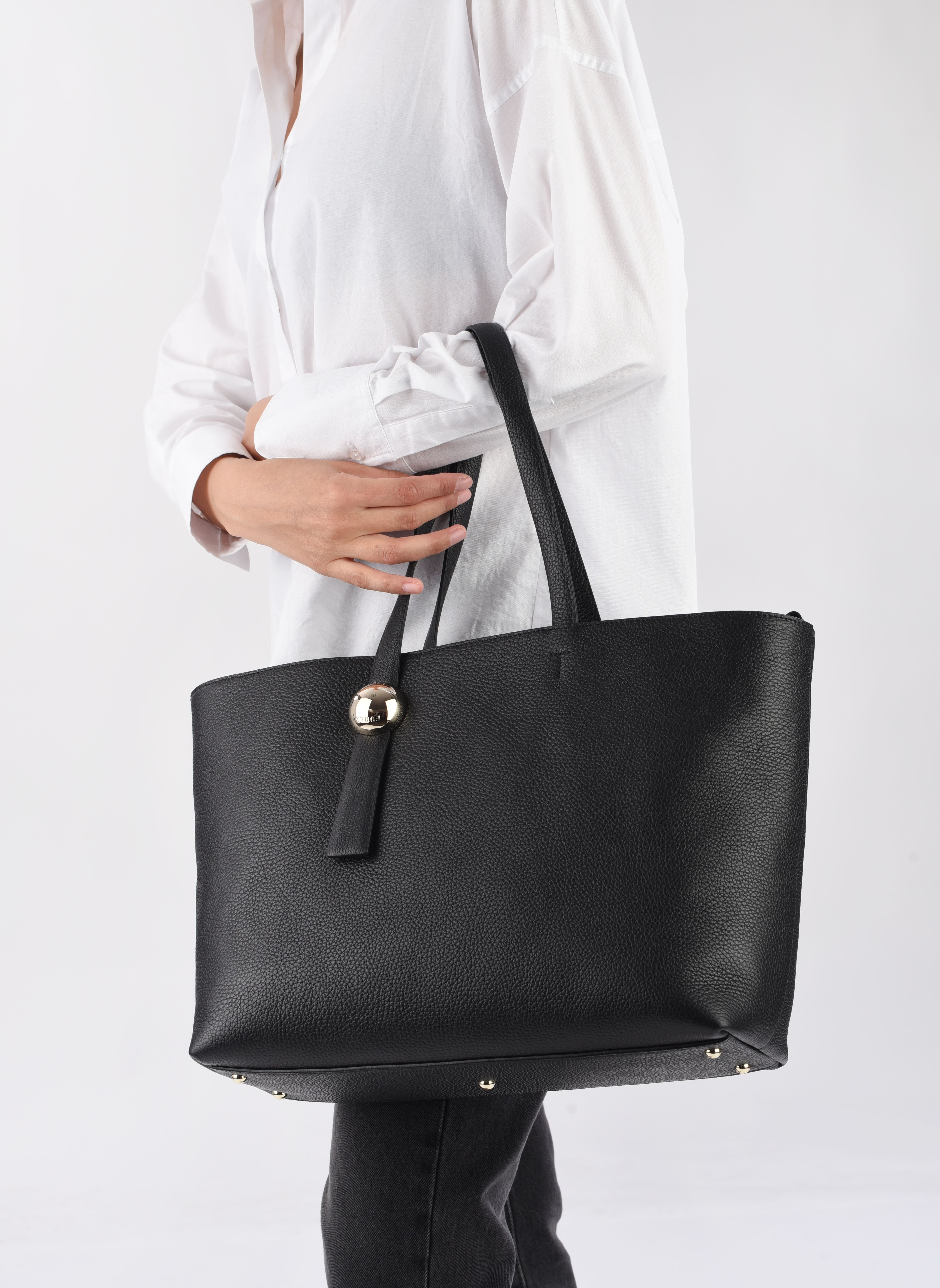Borsa da spiaggia Furla Sfera L Tote donna nero Furla Borsa da spiaggia Furla Sfera L Tote donna nero NERO