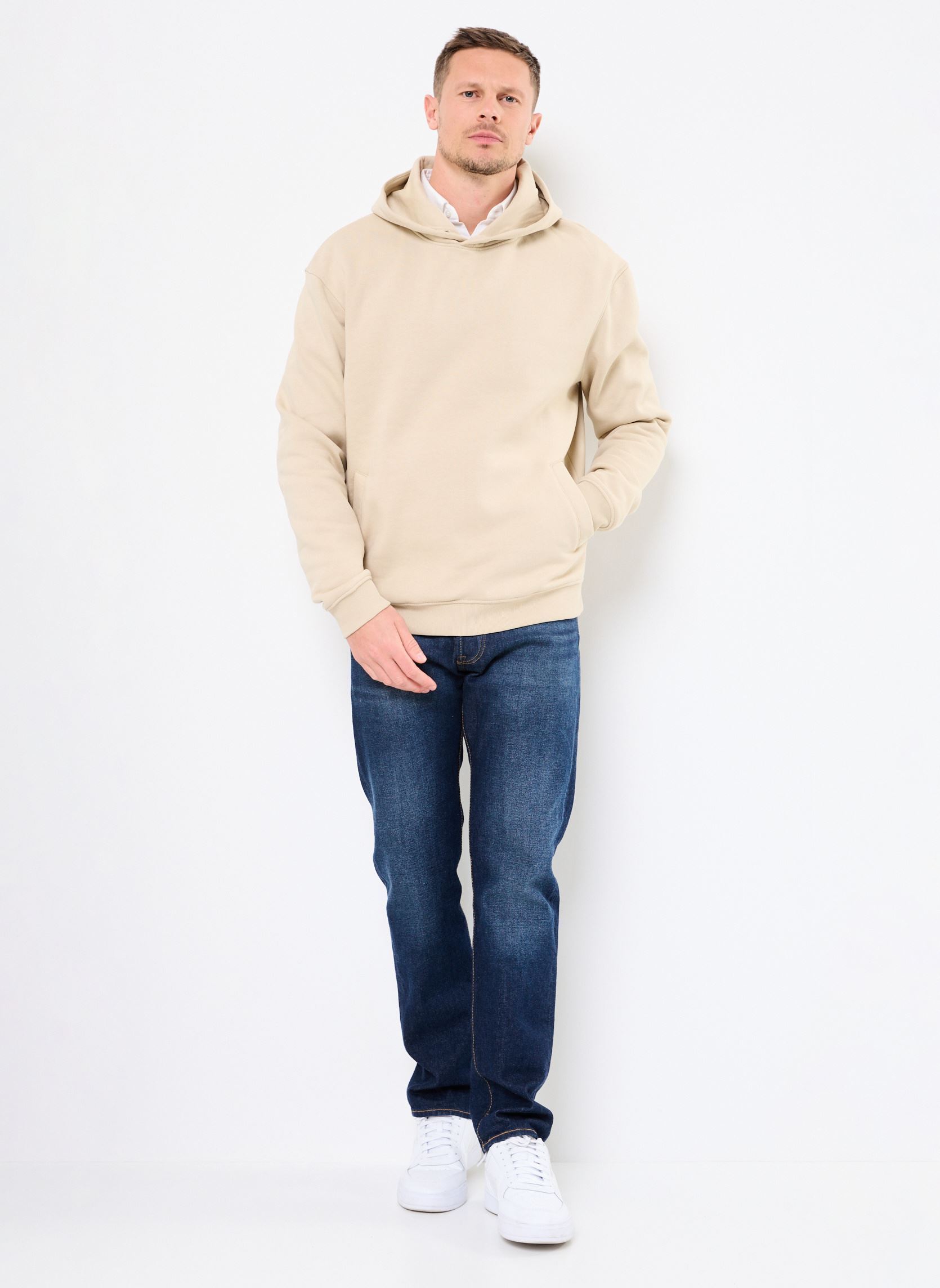 Hoodies GOOD1 sweat heren beige Marvin&Co Hoodies GOOD1 sweat heren beige FIELDS OF RYE