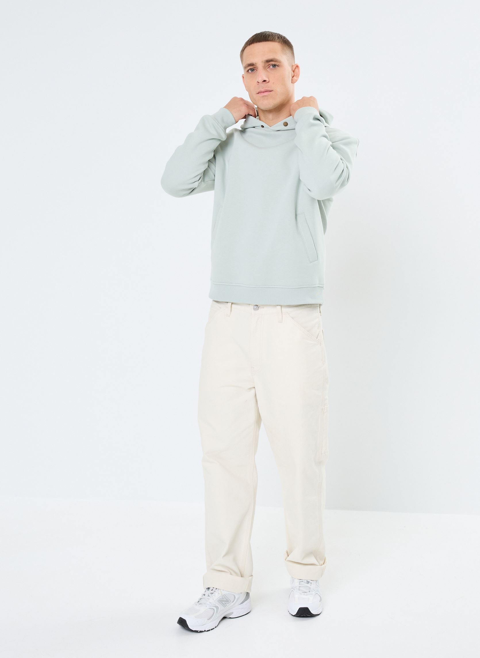 Hoodies GOOD1 sweat heren groen Marvin&Co Hoodies GOOD1 sweat heren groen AQUA GRAY