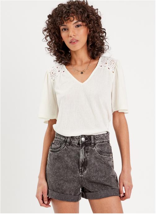 Cache Cache Tee-shirts KRUSTI femme blanc
