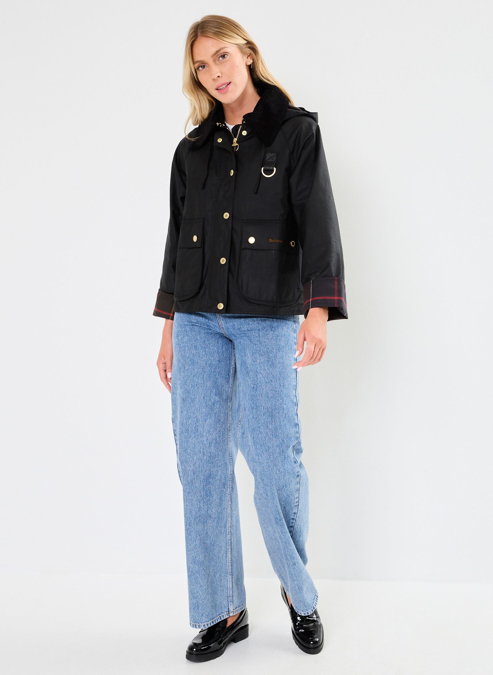 Parkas Reighton wax femme noir Barbour Parkas Reighton wax femme noir BLACK-CLASSIC