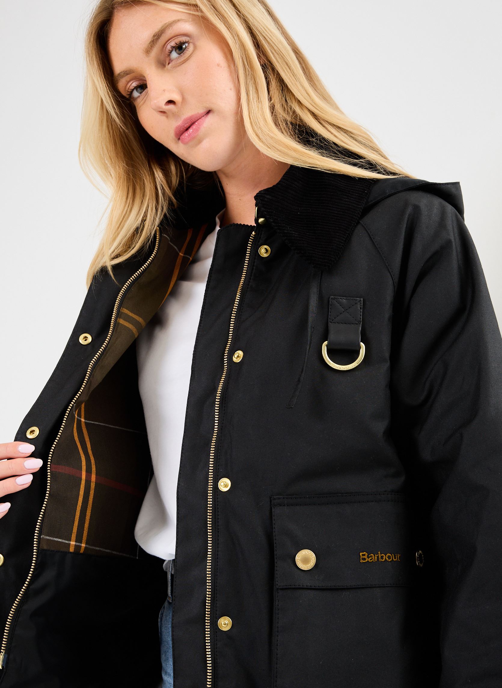 Parkas Reighton wax femme noir Barbour Parkas Reighton wax femme noir BLACK-CLASSIC