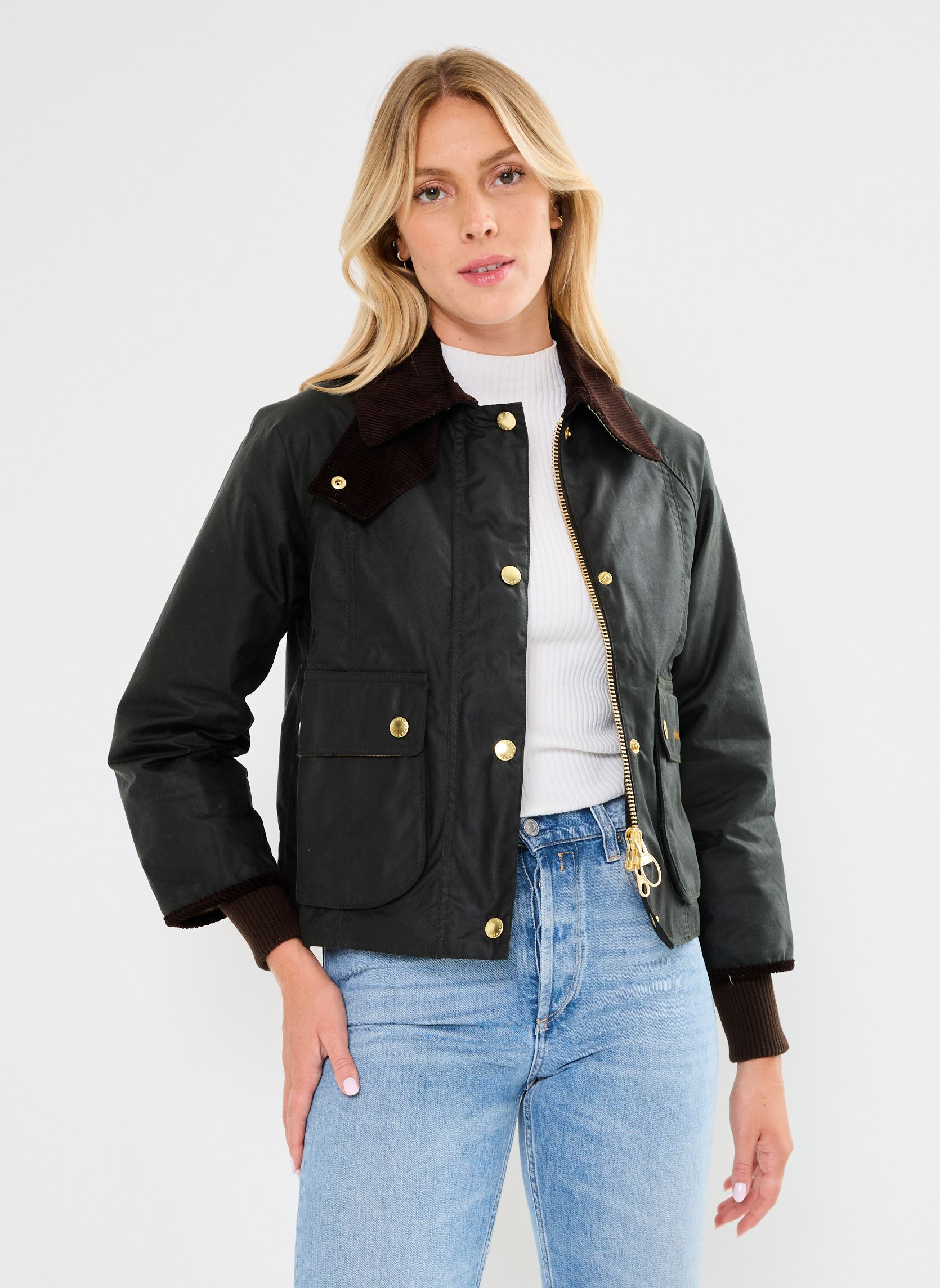 Parkas Veste - Cropped beadnell wax femme vert