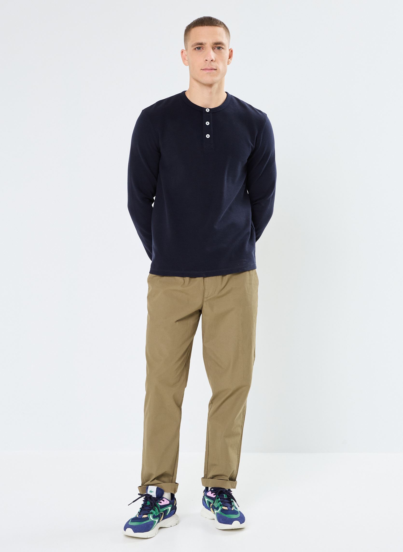 Tee-shirts manches longues LEO2 homme bleu Marvin&Co Tee-shirts manches longues LEO2 homme bleu Sky captain