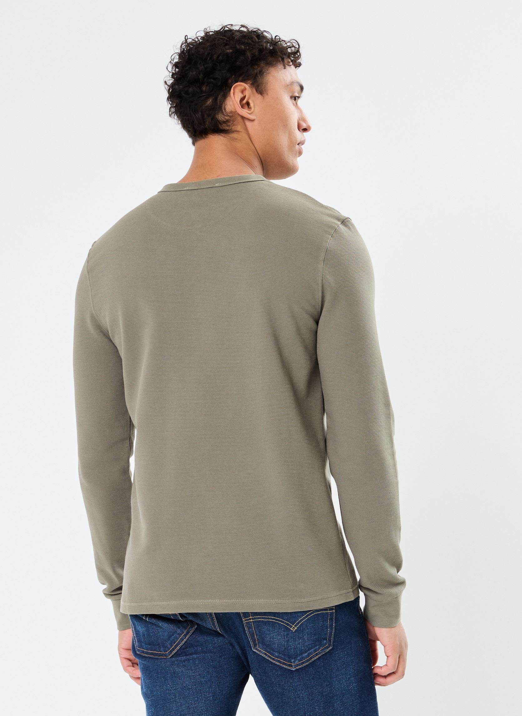 Tee-shirts manches longues LEO2 homme vert Marvin&Co Tee-shirts manches longues LEO2 homme vert Dusty Olive