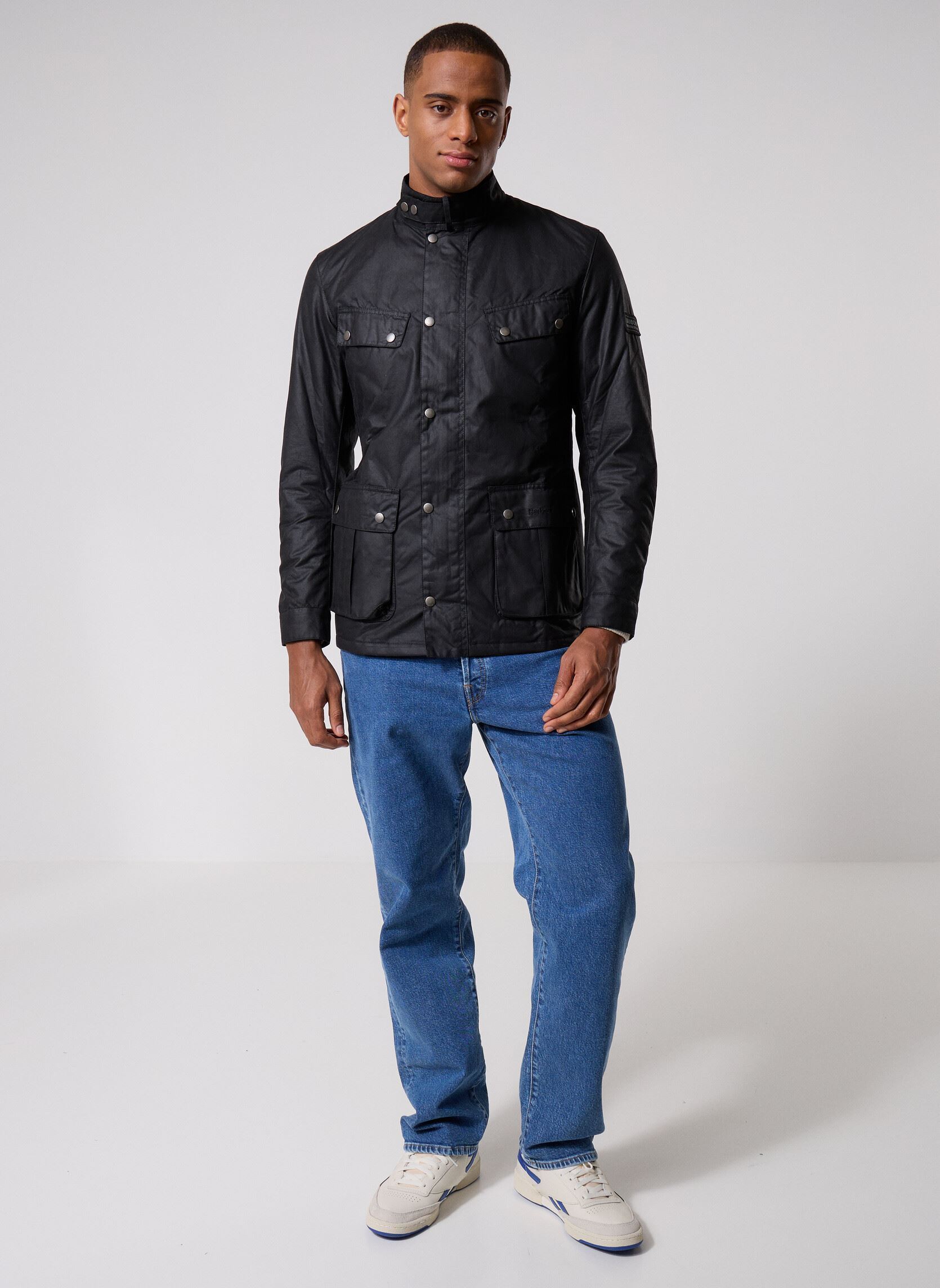 Vestes Duke wax jacket homme noir Barbour Vestes Duke wax jacket homme noir Black