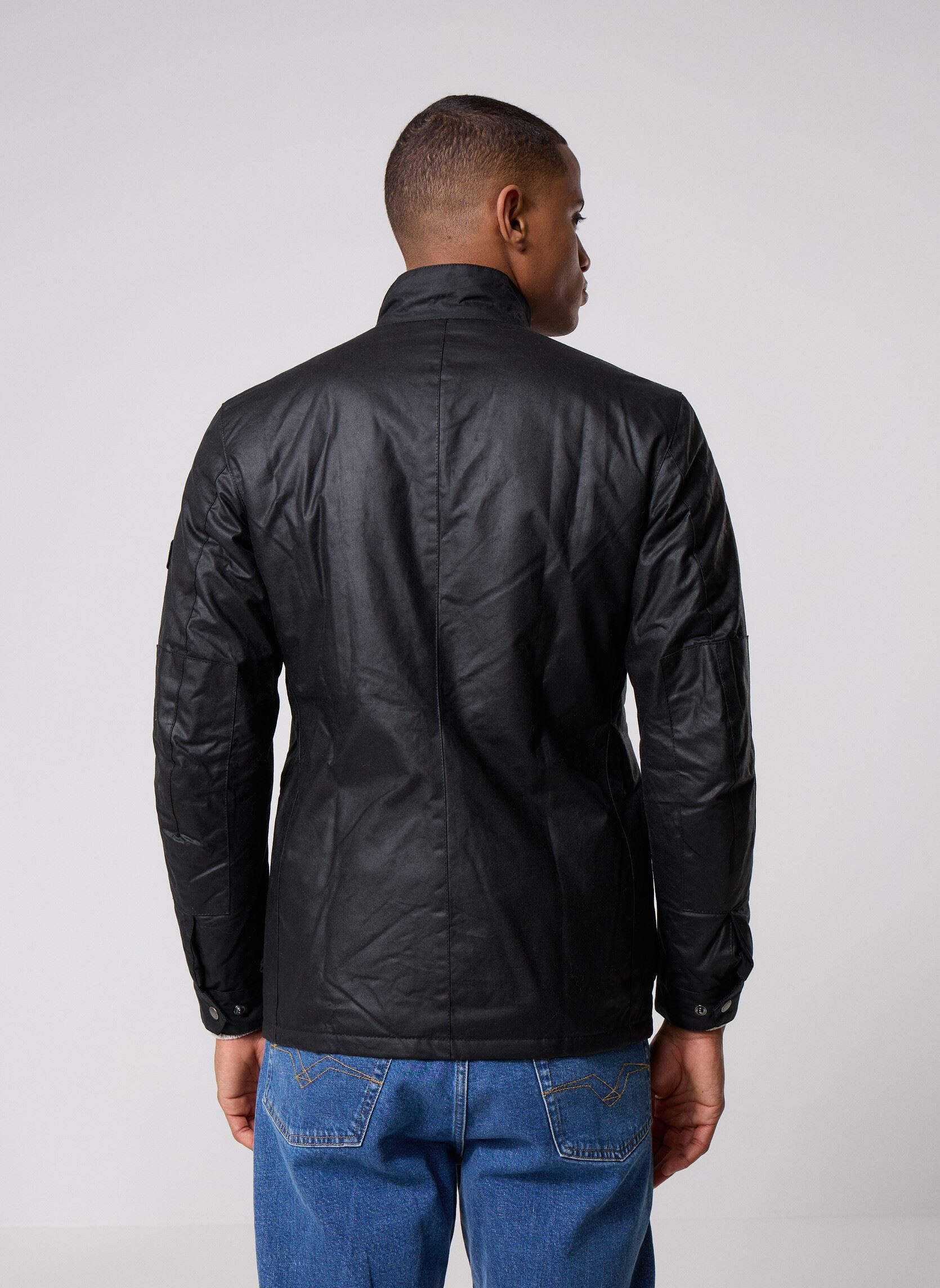 Vestes Duke wax jacket homme noir Barbour Vestes Duke wax jacket homme noir Black