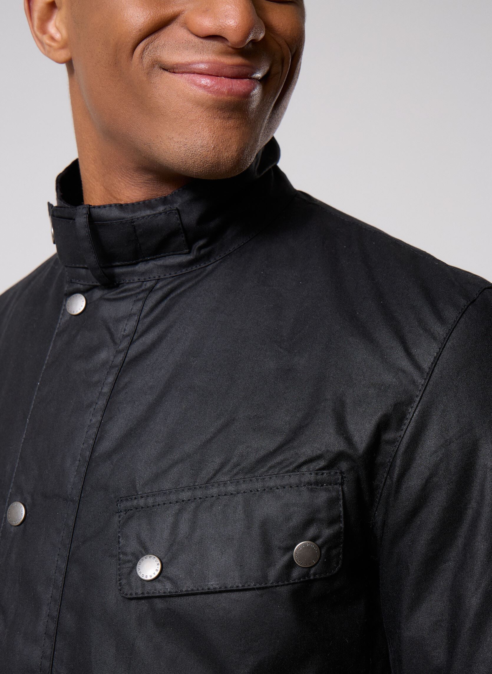 Vestes Duke wax jacket homme noir Barbour Vestes Duke wax jacket homme noir Black