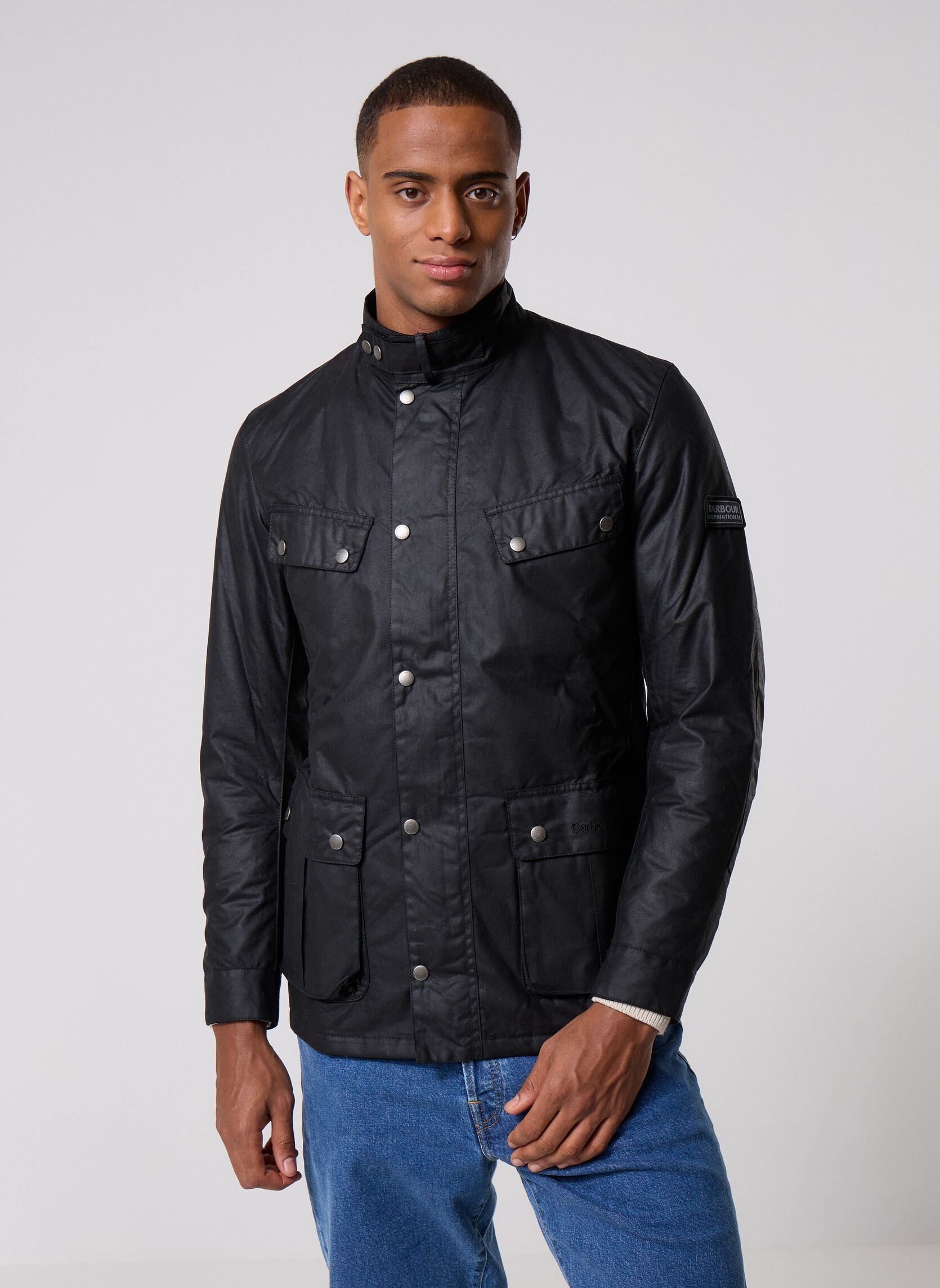 Vestes Duke wax jacket homme noir Barbour Vestes Duke wax jacket homme noir Black