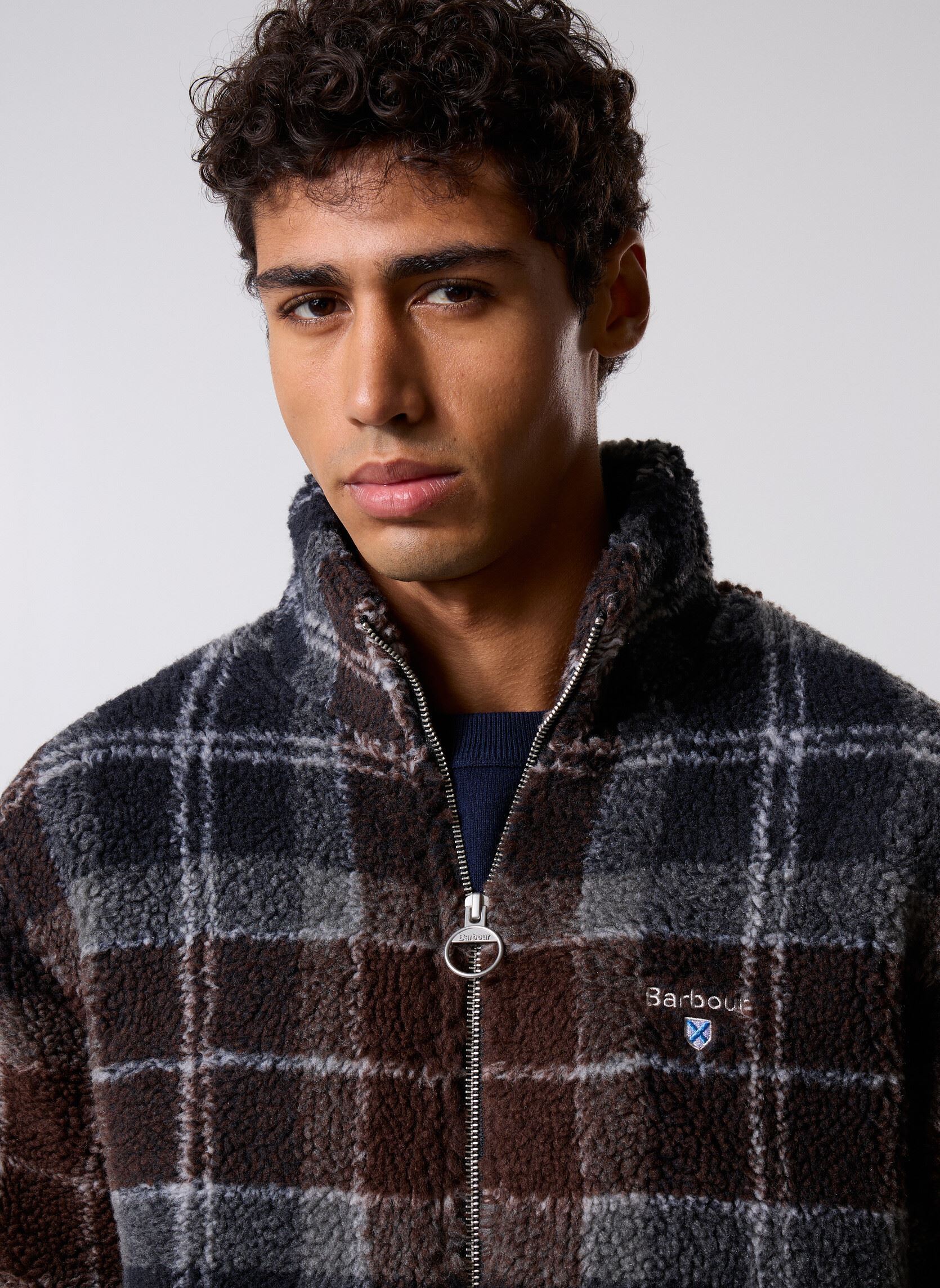 Vestes Tartan fleece zip through homme multicolore Barbour Vestes Tartan fleece zip through homme multicolore MIDNIGHT OAK TARTAN