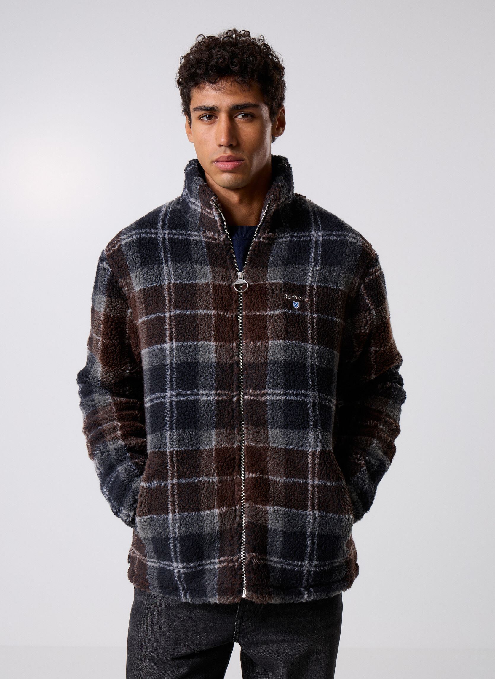 Vestes Tartan fleece zip through homme multicolore Barbour Vestes Tartan fleece zip through homme multicolore MIDNIGHT OAK TARTAN