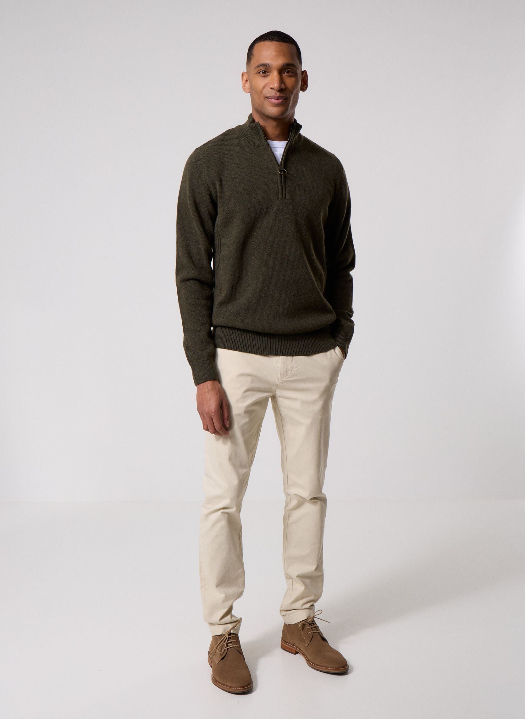 Pullover holden half zip knitted jumper herren grün Barbour Pullover holden half zip knitted jumper herren grün OLIVE MARL