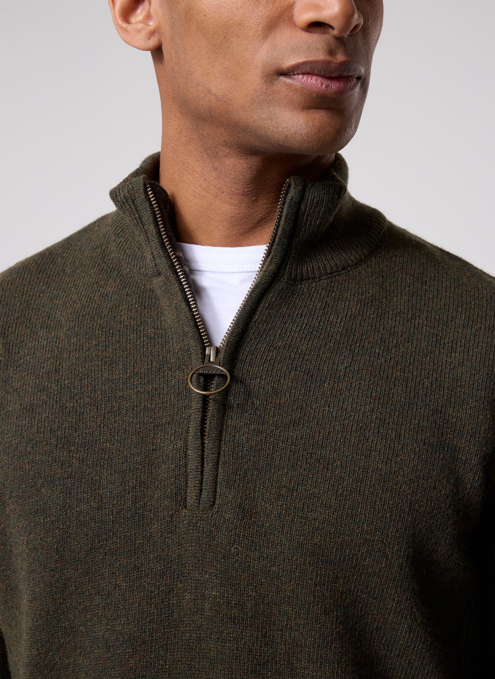 Pullover holden half zip knitted jumper herren grün Barbour Pullover holden half zip knitted jumper herren grün OLIVE MARL