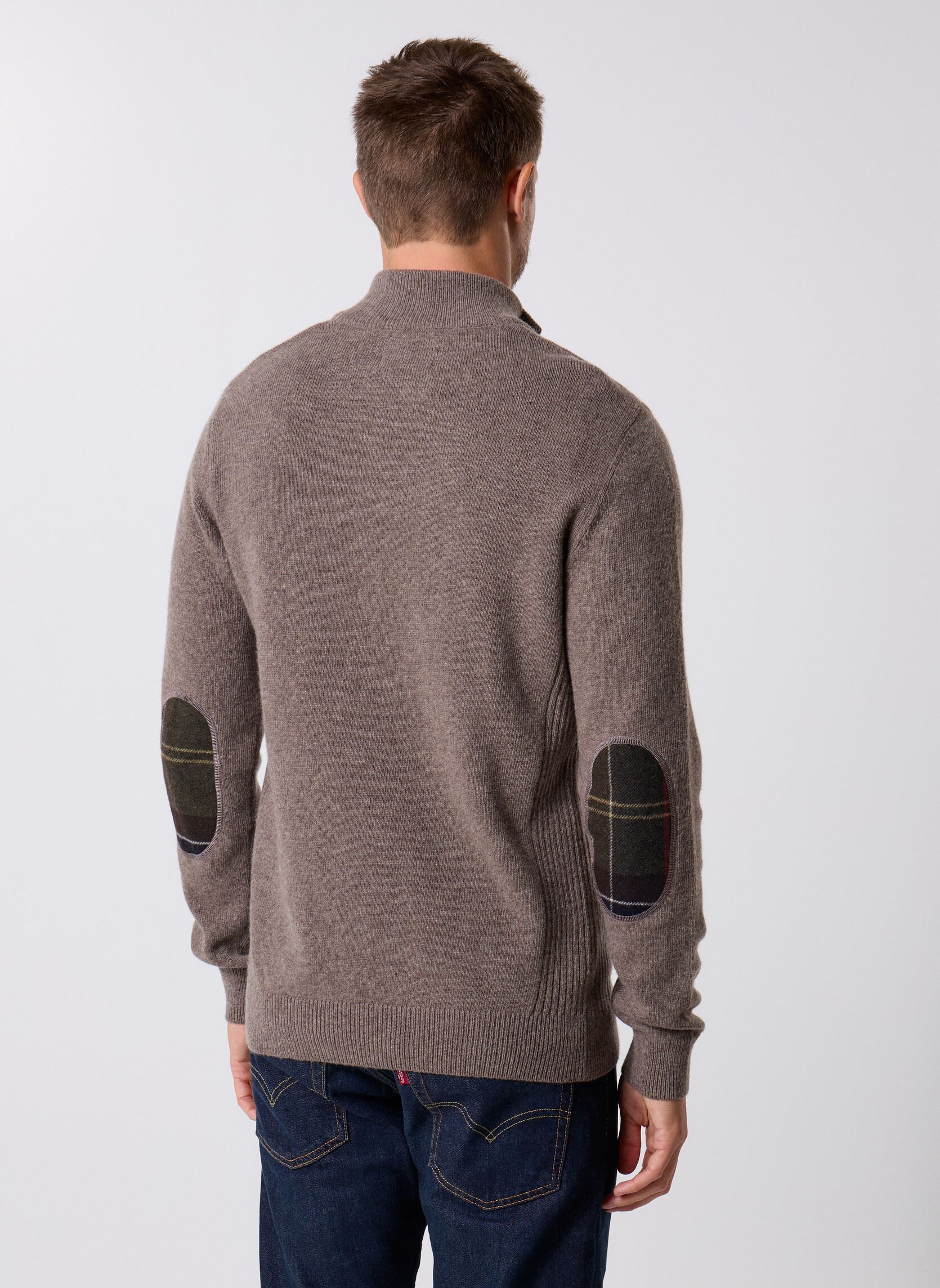 Pulls holden half zip knitted jumper homme violet Barbour Pulls holden half zip knitted jumper homme violet MILITARY MARL