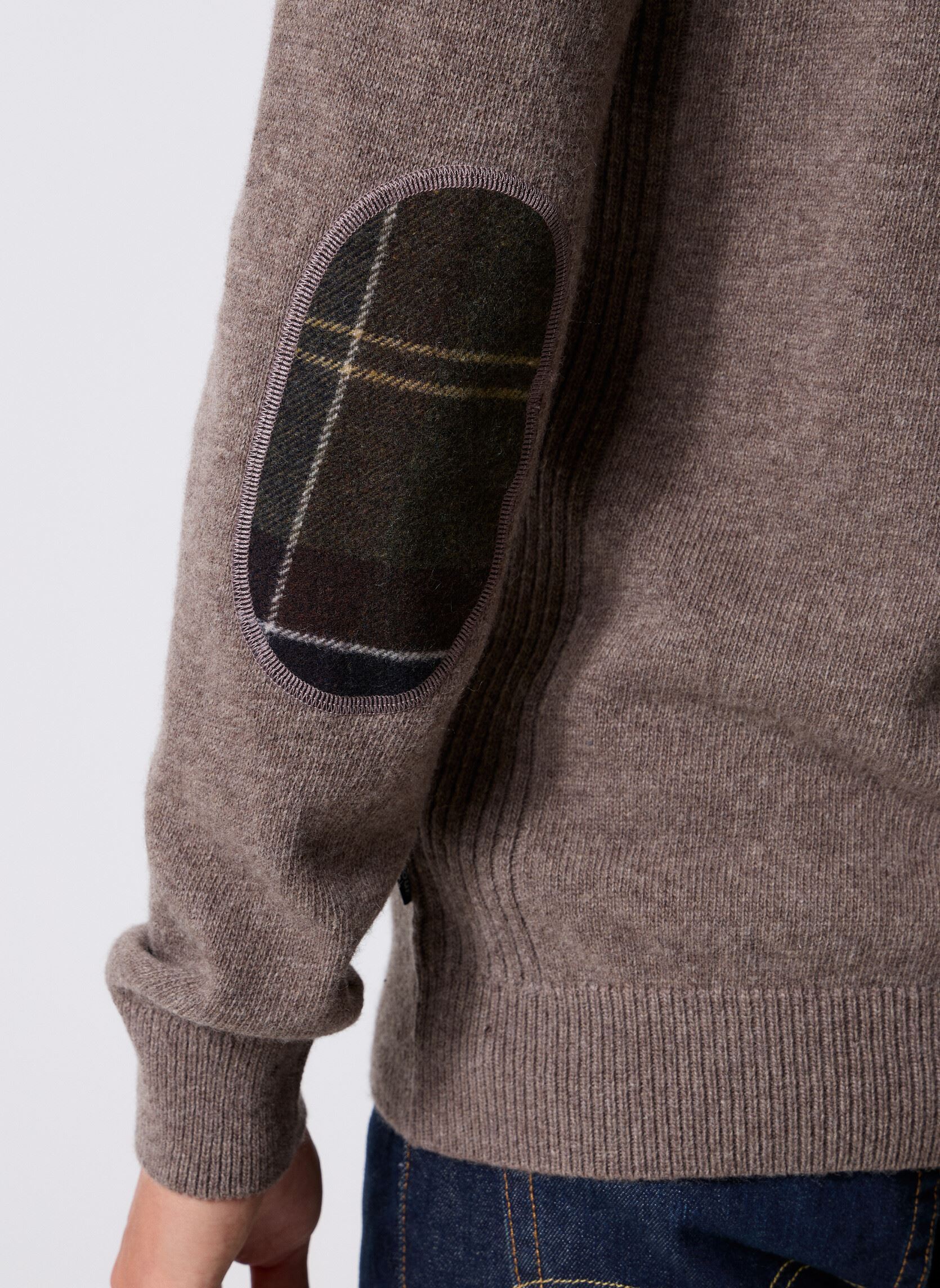 Pulls holden half zip knitted jumper homme violet Barbour Pulls holden half zip knitted jumper homme violet MILITARY MARL