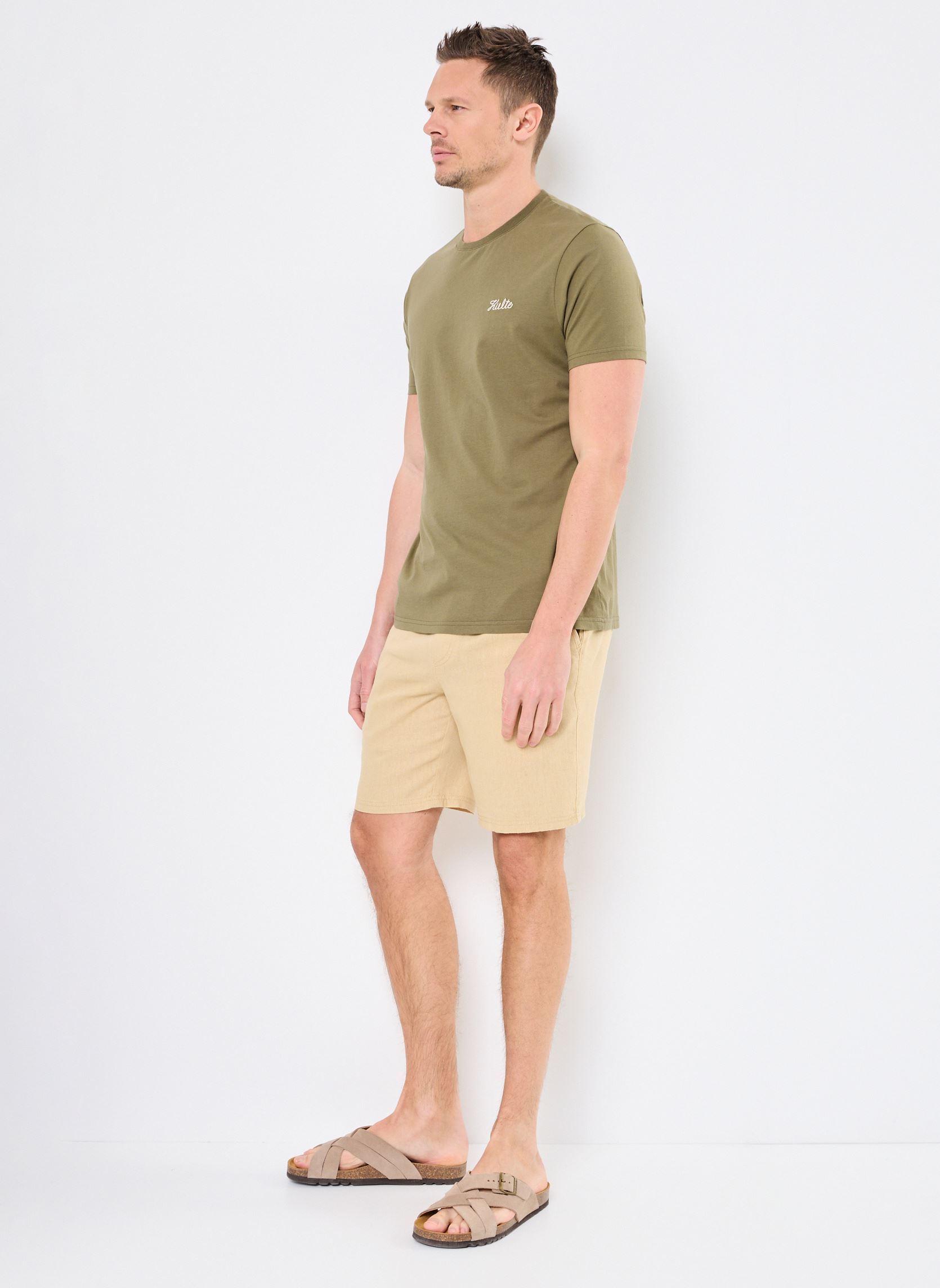 Tee-shirts manches courtes TS SCRIPT homme vert Kulte Tee-shirts manches courtes TS SCRIPT homme vert KAKI