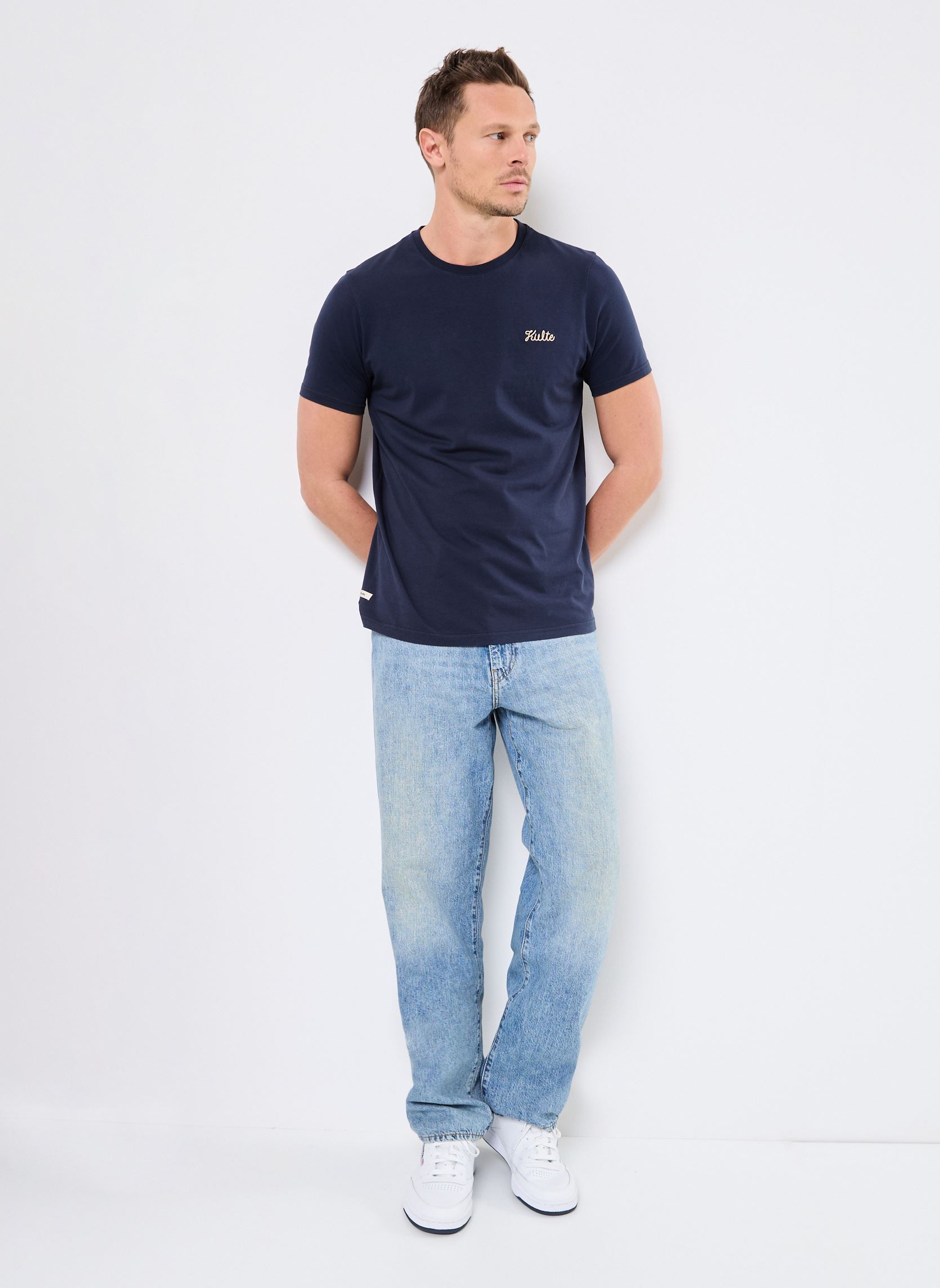 Tee-shirts manches courtes TS SCRIPT homme bleu Kulte Tee-shirts manches courtes TS SCRIPT homme bleu NAVY