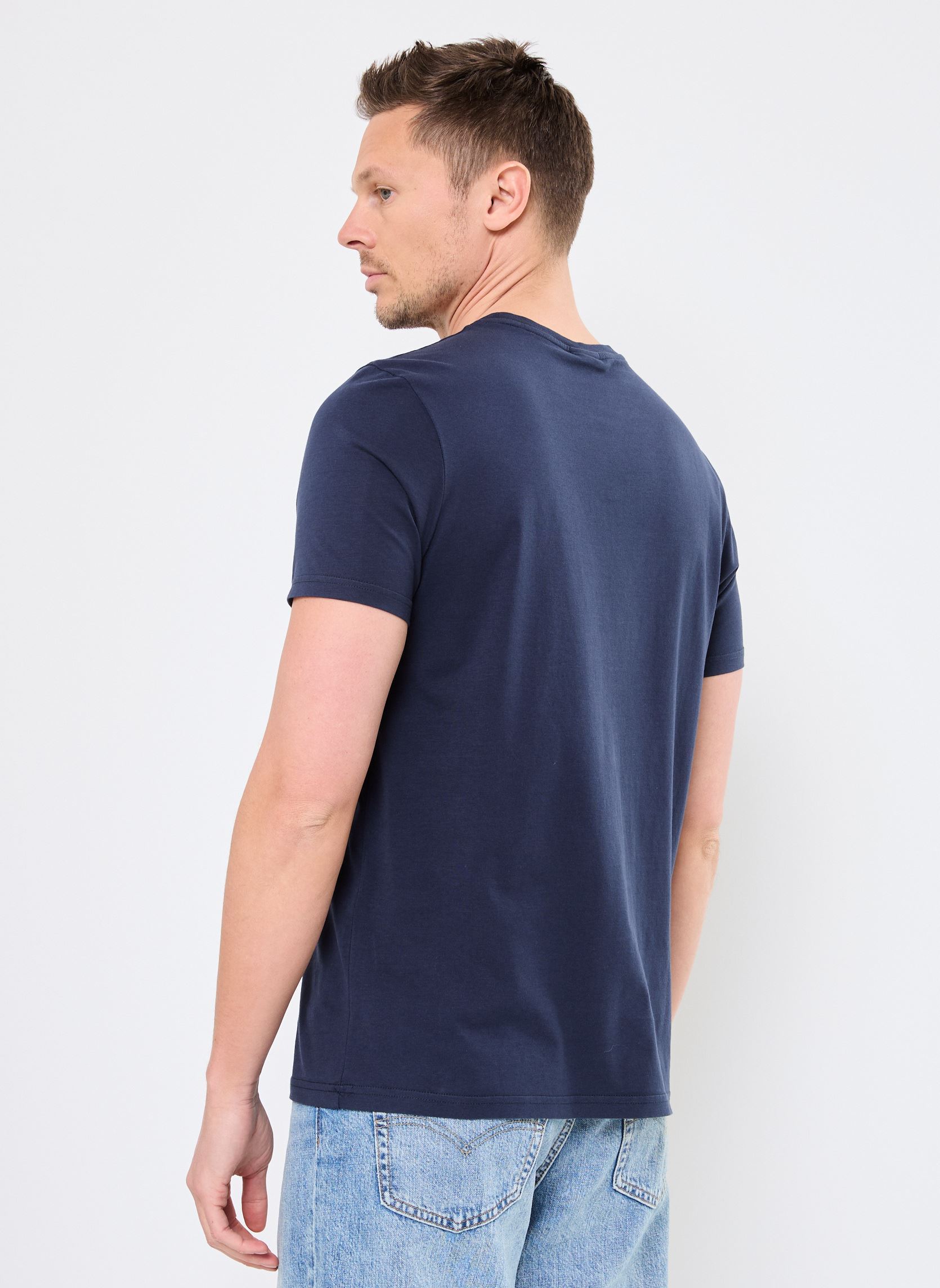 Tee-shirts manches courtes TS SCRIPT homme bleu Kulte Tee-shirts manches courtes TS SCRIPT homme bleu NAVY