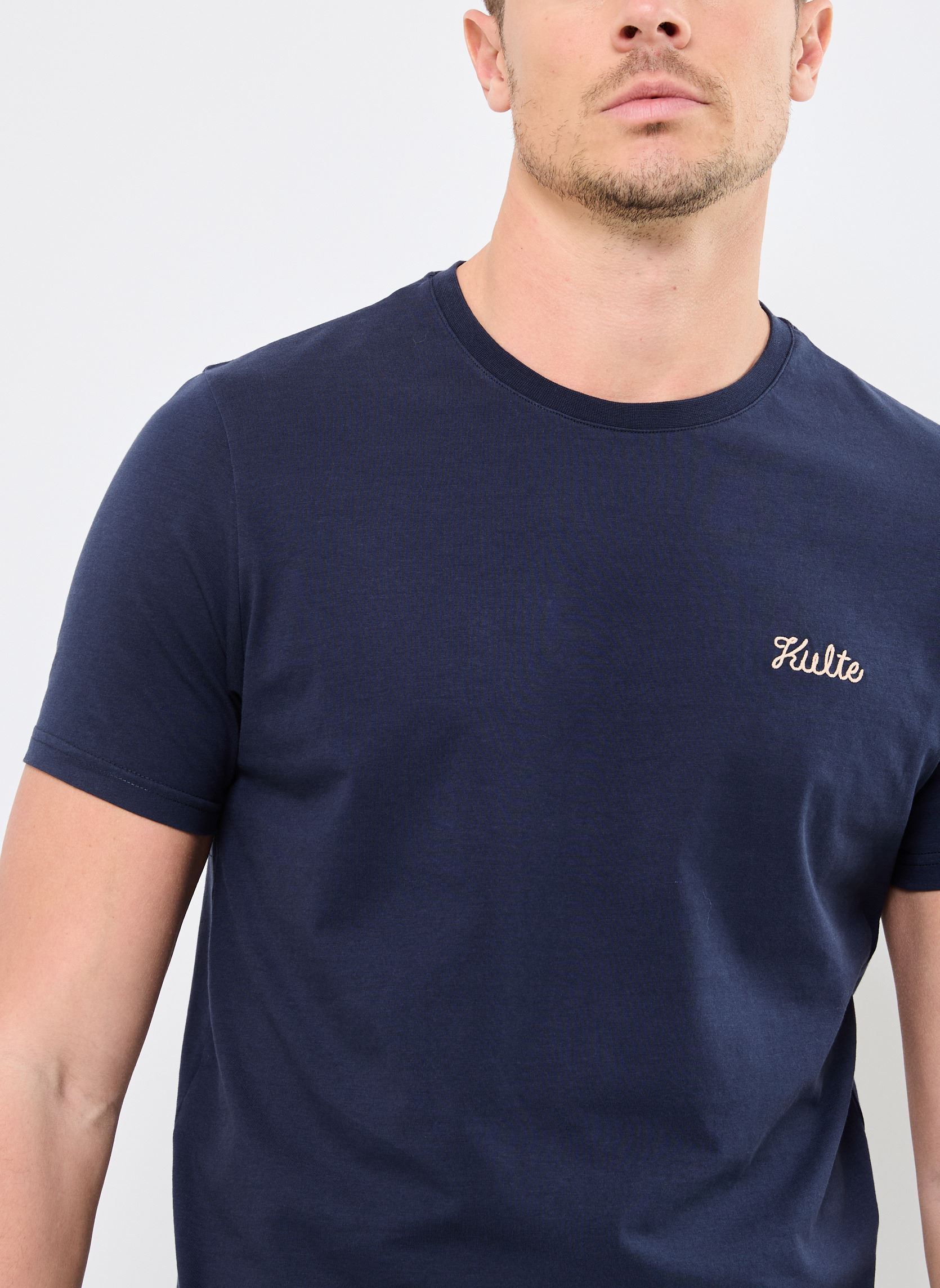 Tee-shirts manches courtes TS SCRIPT homme bleu Kulte Tee-shirts manches courtes TS SCRIPT homme bleu NAVY
