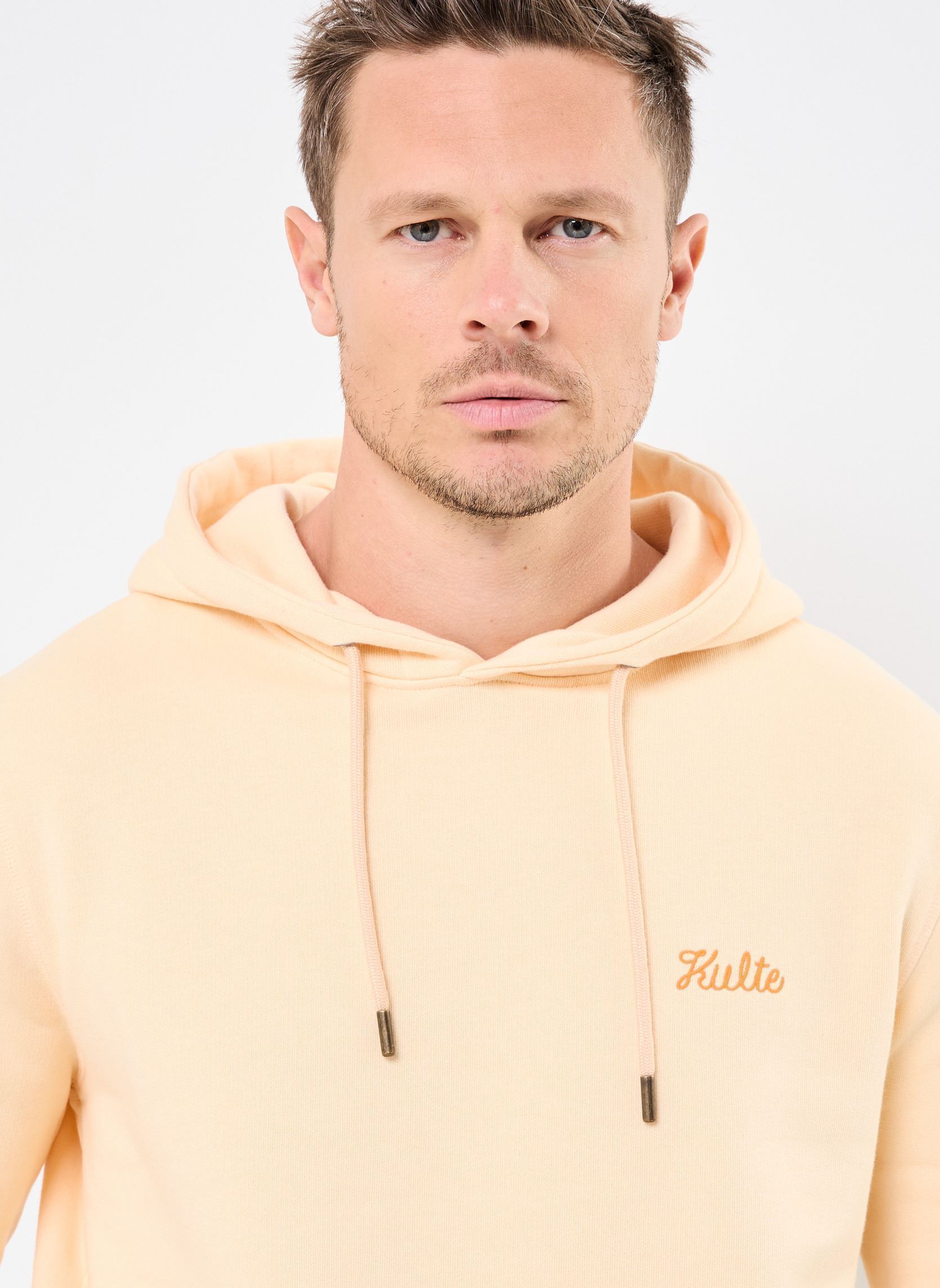 Hoodies HOOD SCRIPT heren oranje Kulte Hoodies HOOD SCRIPT heren oranje APRICOT