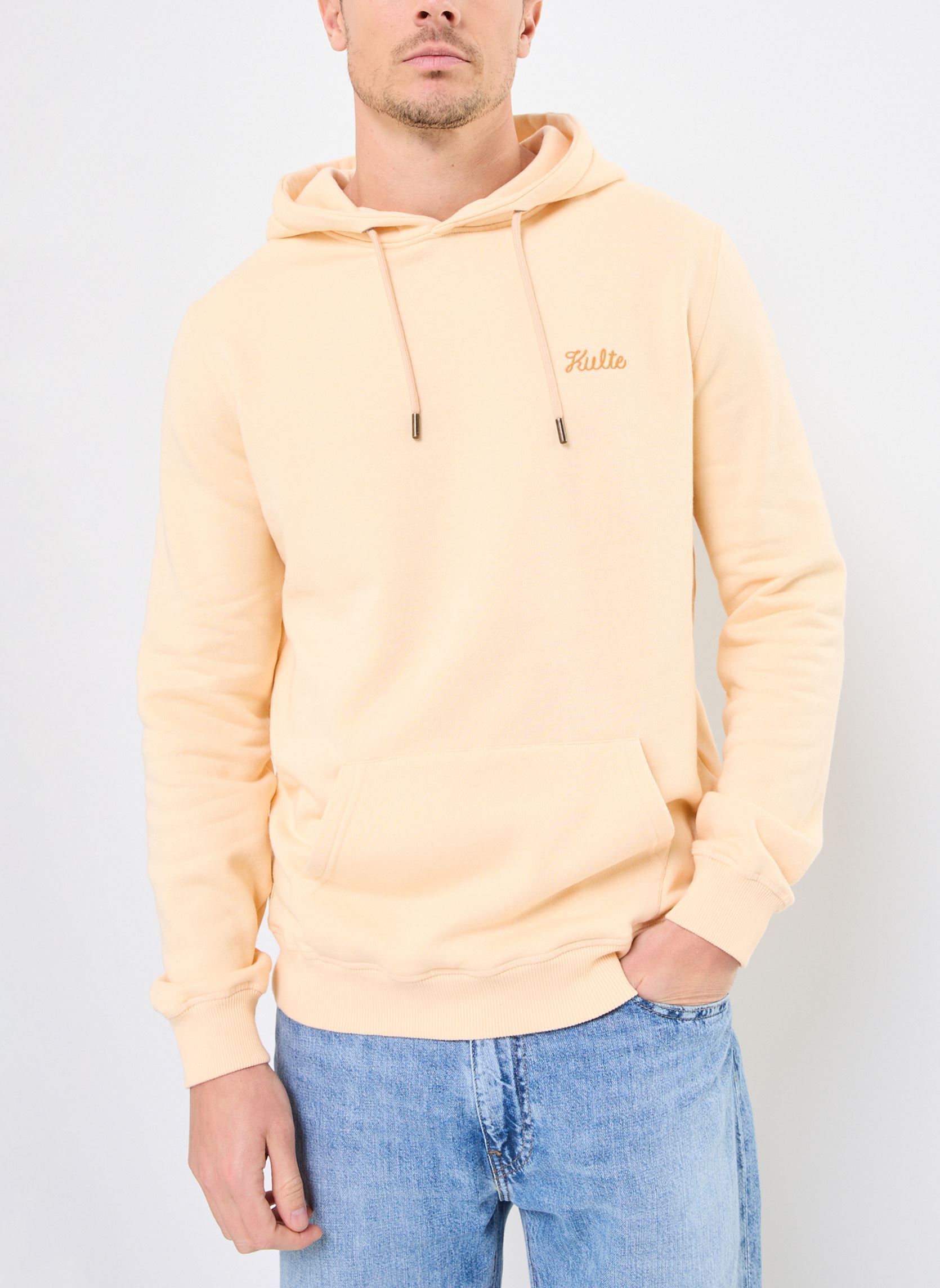 Hoodies HOOD SCRIPT heren oranje Kulte Hoodies HOOD SCRIPT heren oranje APRICOT