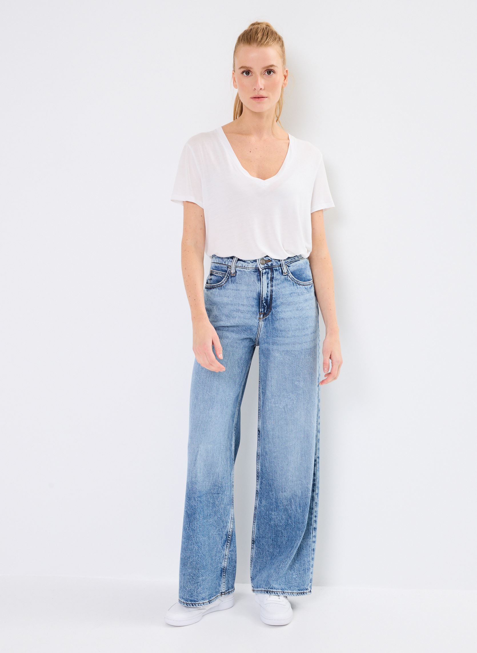 Wijde jeans / Flared Jeans STELLA A LINE dames blauw Lee Wijde jeans / Flared Jeans STELLA A LINE dames blauw TAKE THE HINT