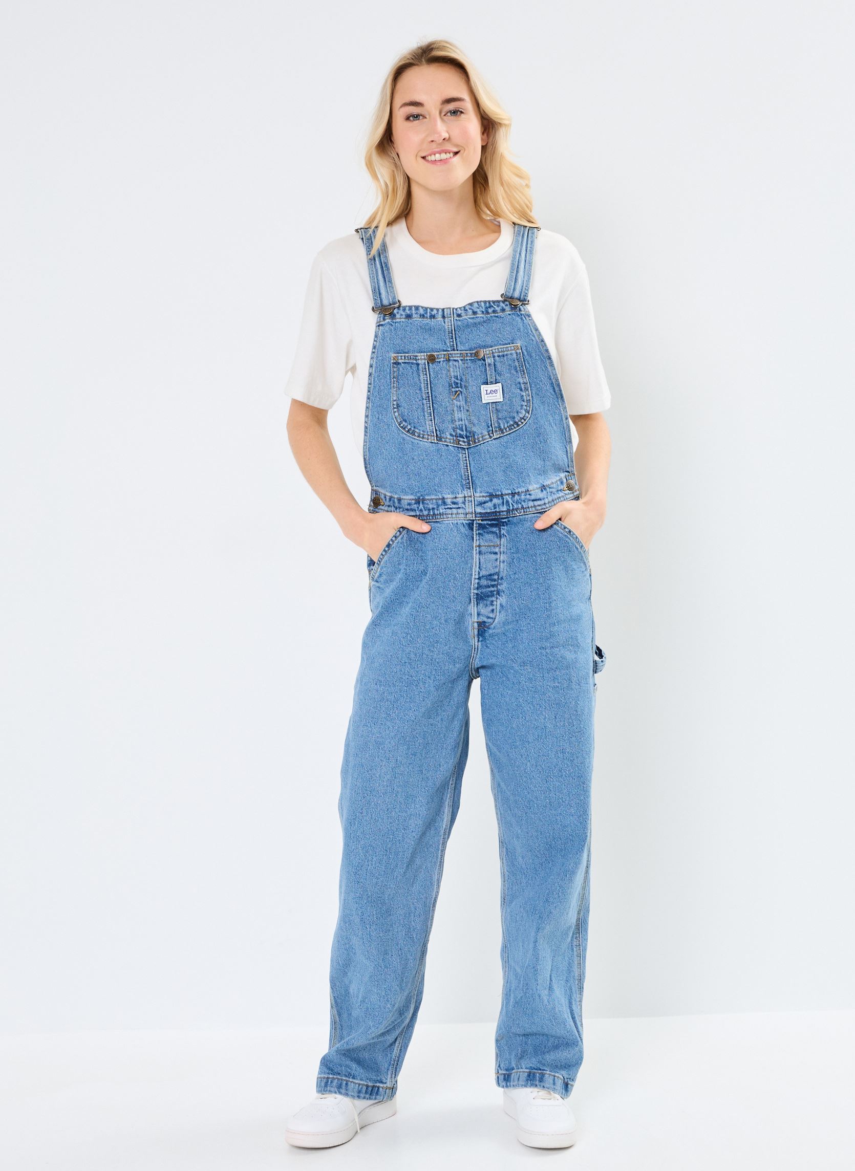 Jeans Lee Salopette STRAIGHT BIB Mid Wash EU - vue 3