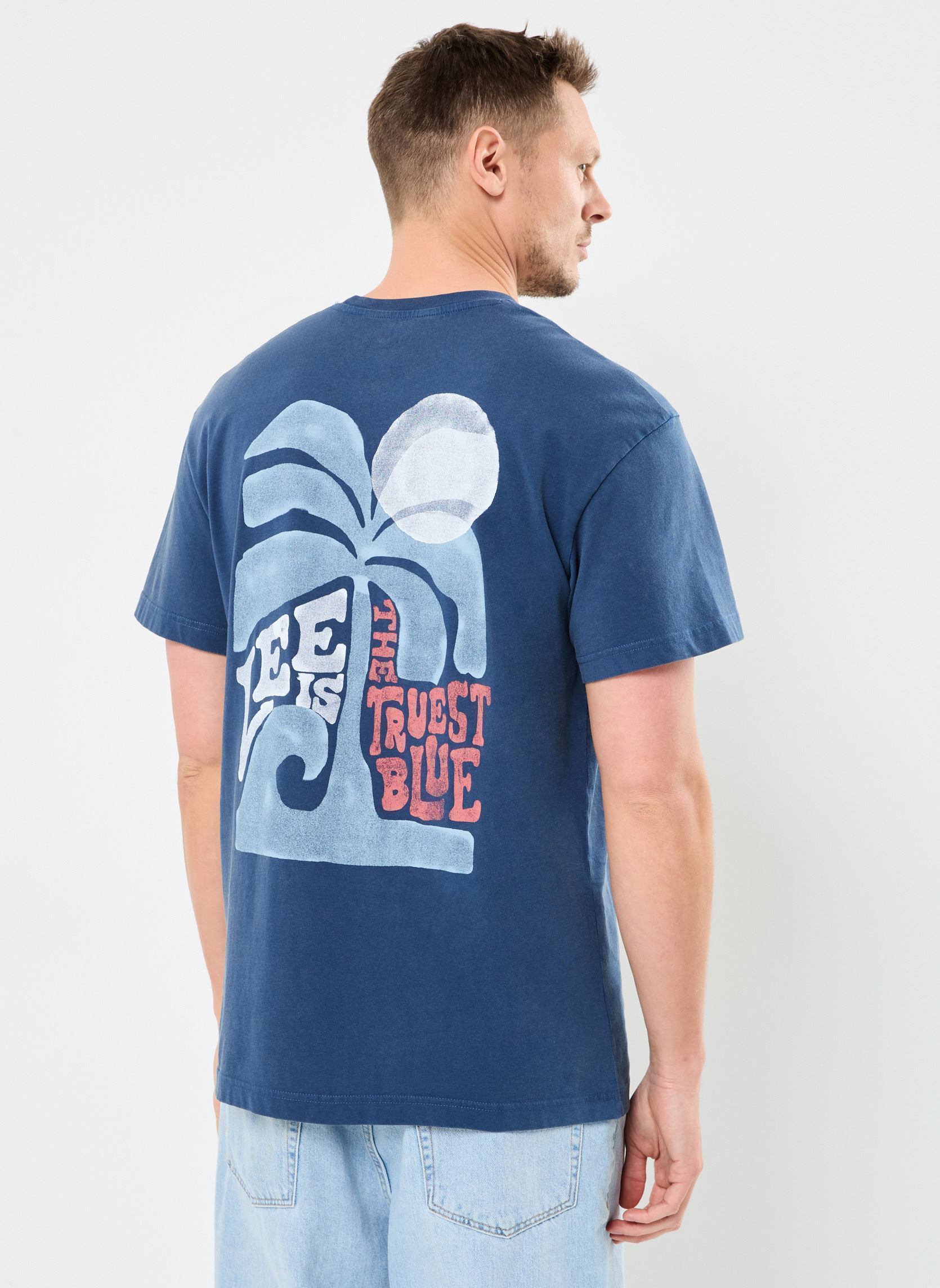 T-shirts met korte mouwen SS RELAXED TEE heren blauw Lee T-shirts met korte mouwen SS RELAXED TEE heren blauw ORION BLUE