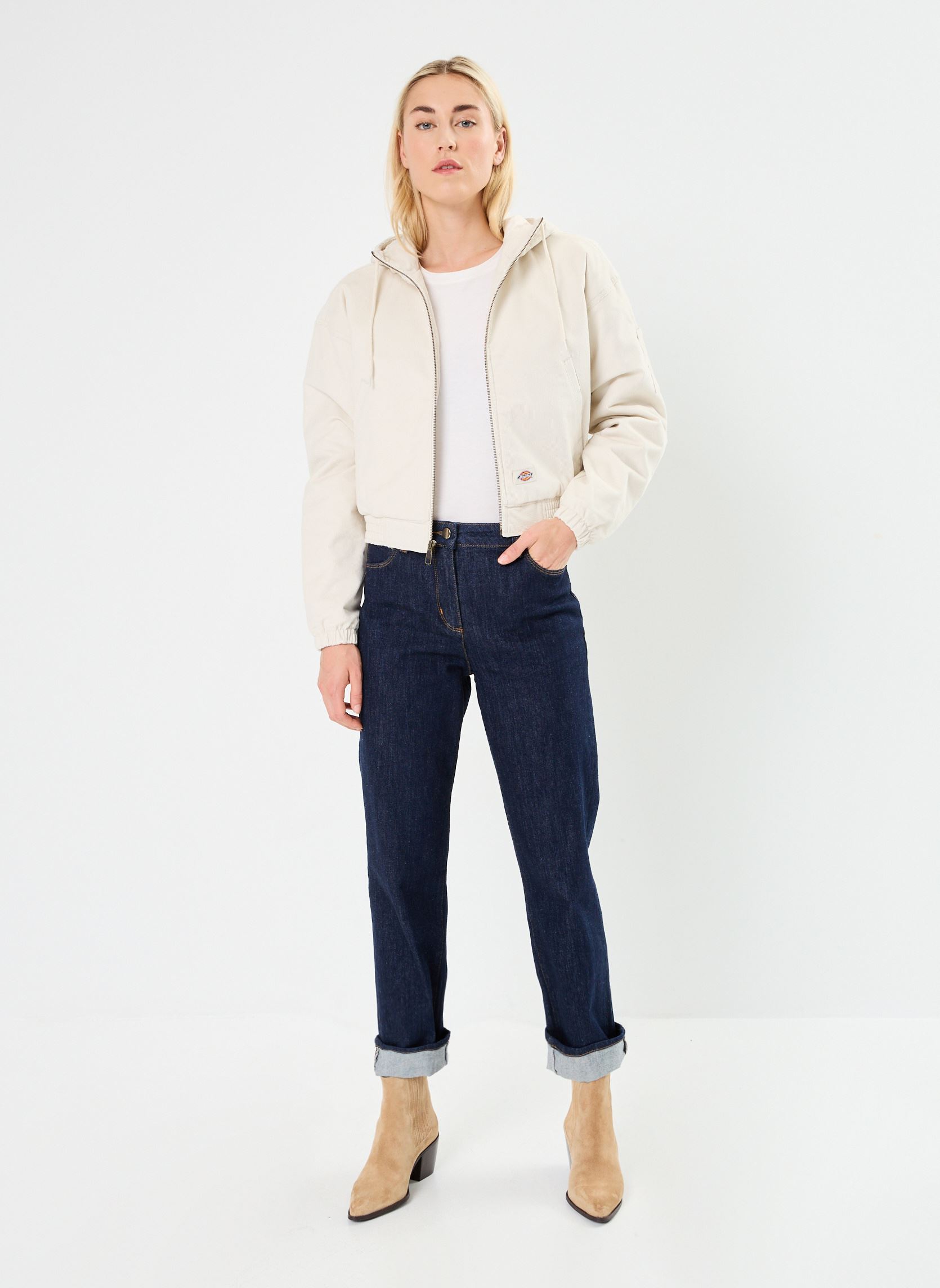 Vestes Corduroy Hooded Jacket W femme blanc Dickies Vestes Corduroy Hooded Jacket W femme blanc WHITECAP GRAY