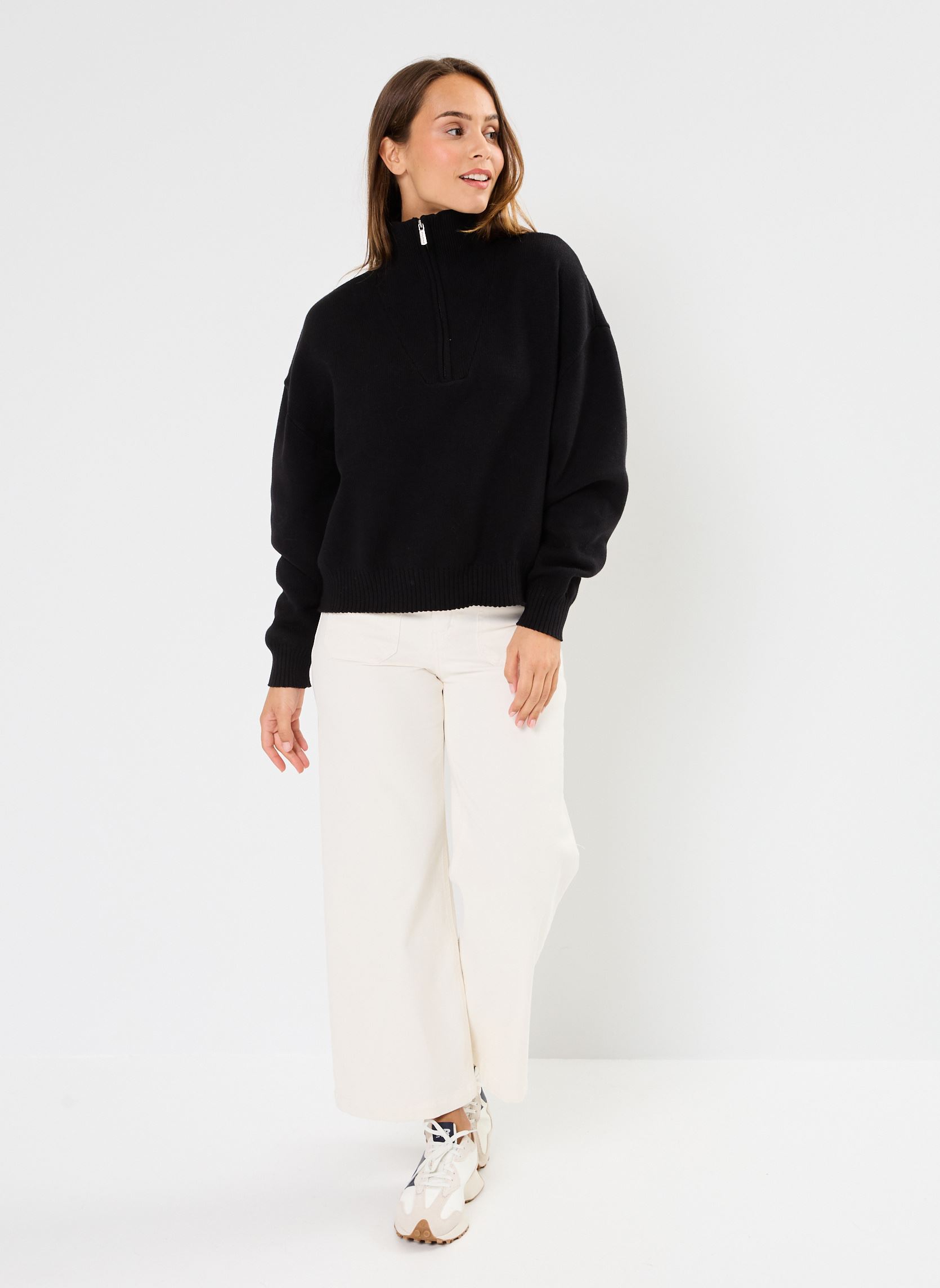 Sweats zippés East Helena 1/4 Zip Sweater W femme noir Dickies Sweats zippés East Helena 1/4 Zip Sweater W femme noir BLACK
