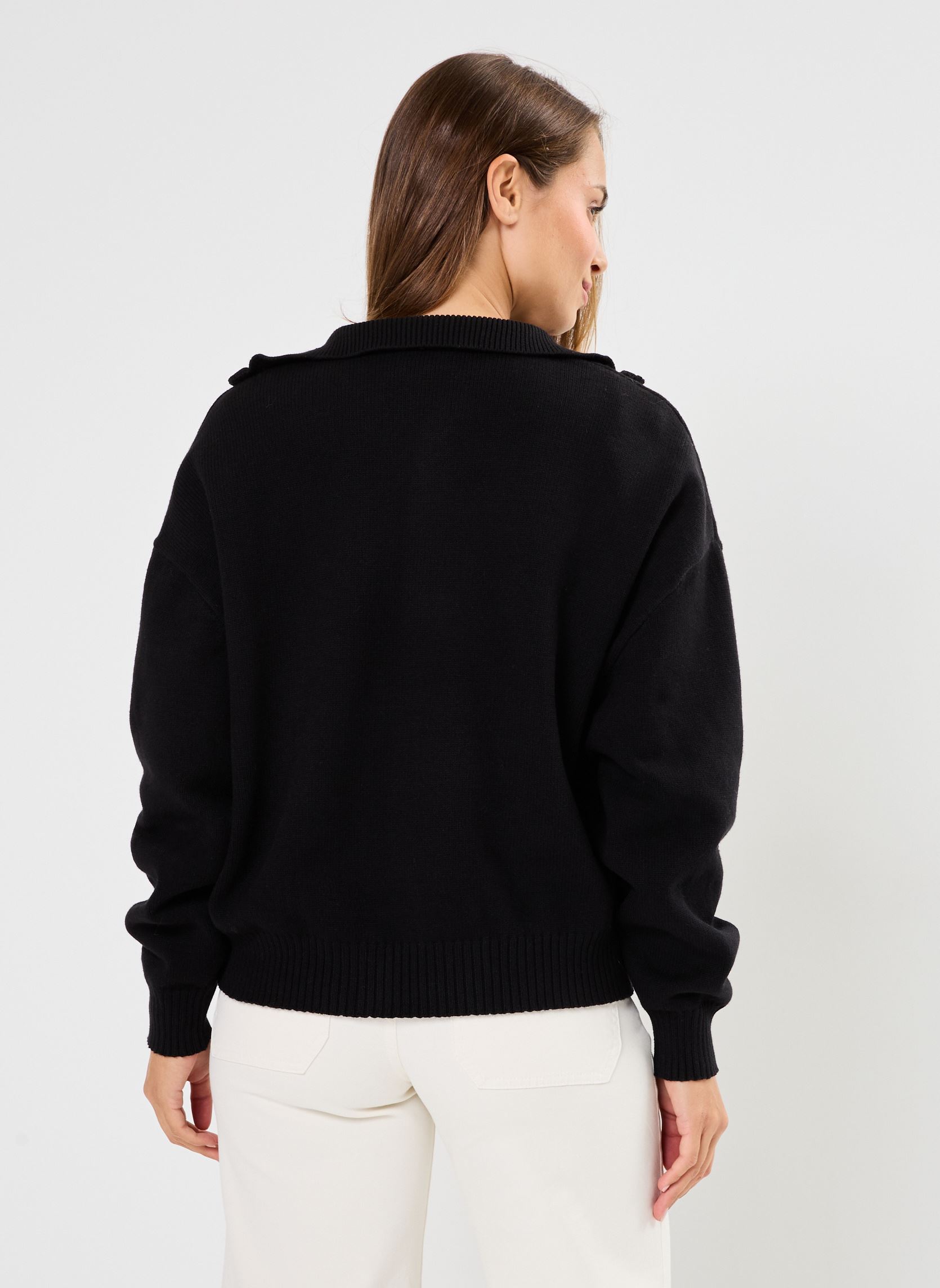 Sweats zippés East Helena 1/4 Zip Sweater W femme noir Dickies Sweats zippés East Helena 1/4 Zip Sweater W femme noir BLACK