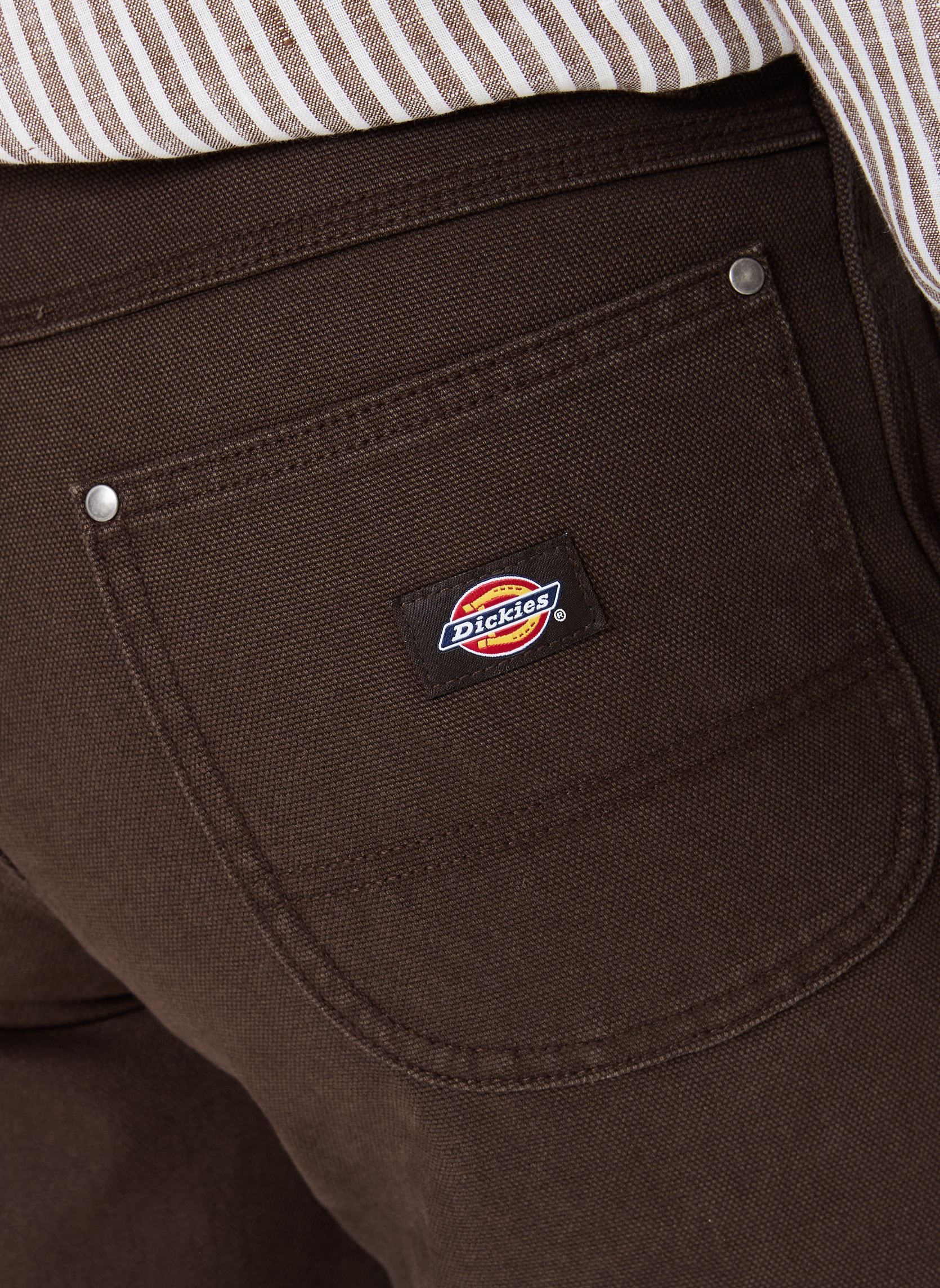 Pantalons chino Dickies duck canvas utility pant homme marron Dickies Pantalons chino Dickies duck canvas utility pant homme marron DARK BROWN