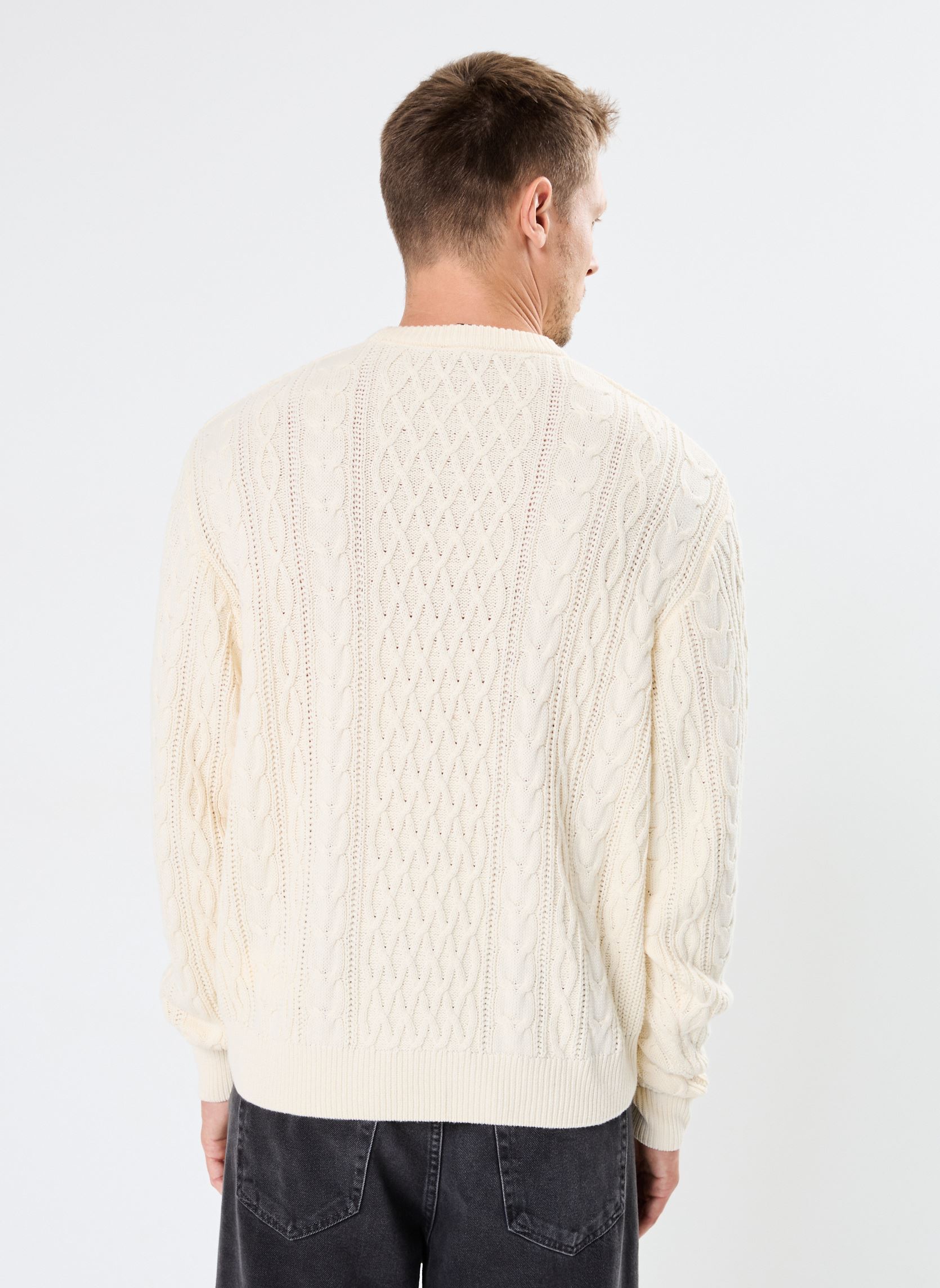 Sweatshirts Dickies script cable sweater heren wit Dickies Sweatshirts Dickies script cable sweater heren wit WHITECAP GRAY