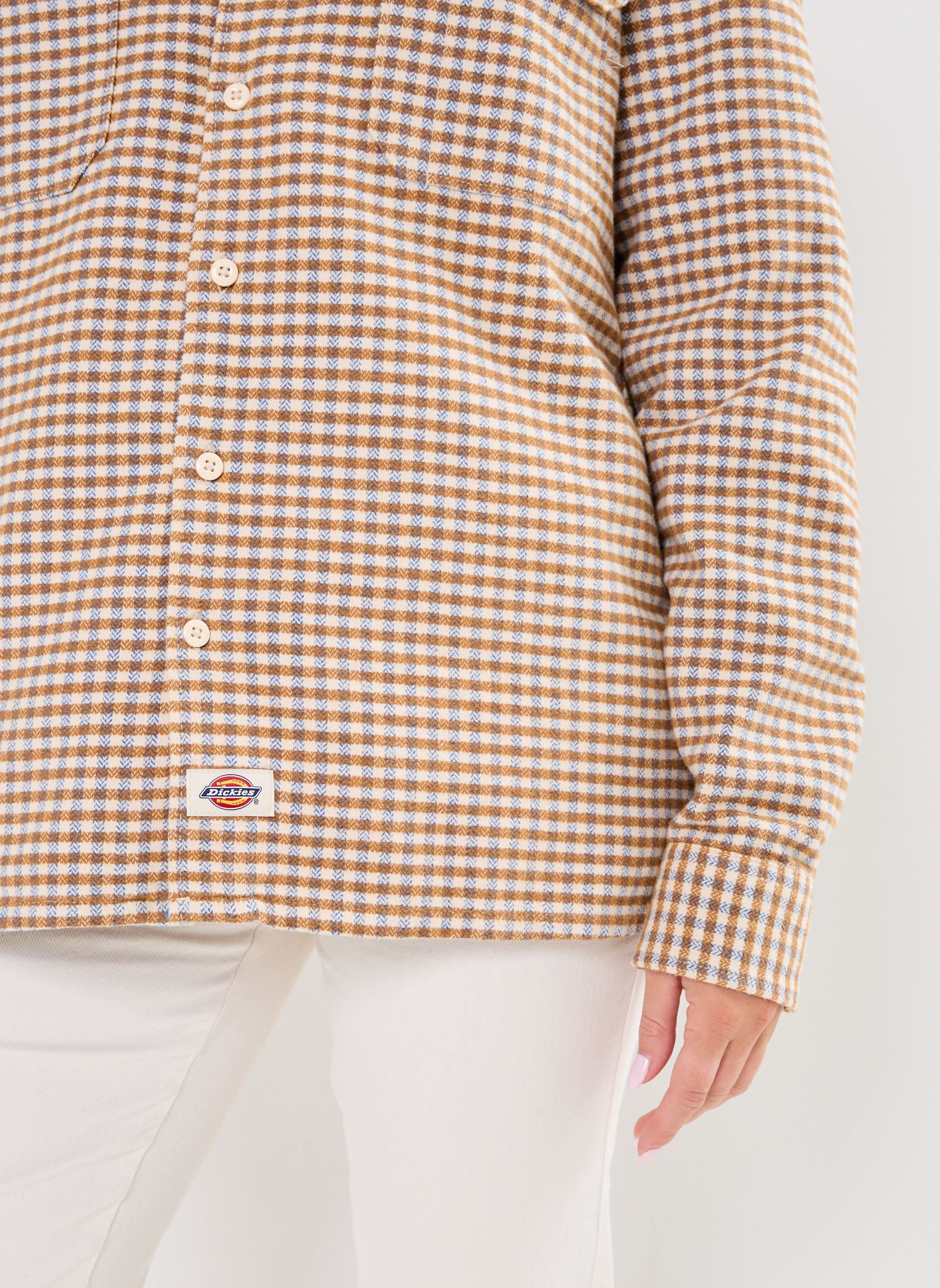 Camicie Frenchtown shirt uomo beige Dickies Camicie Frenchtown shirt uomo beige WHITECAP GRAY