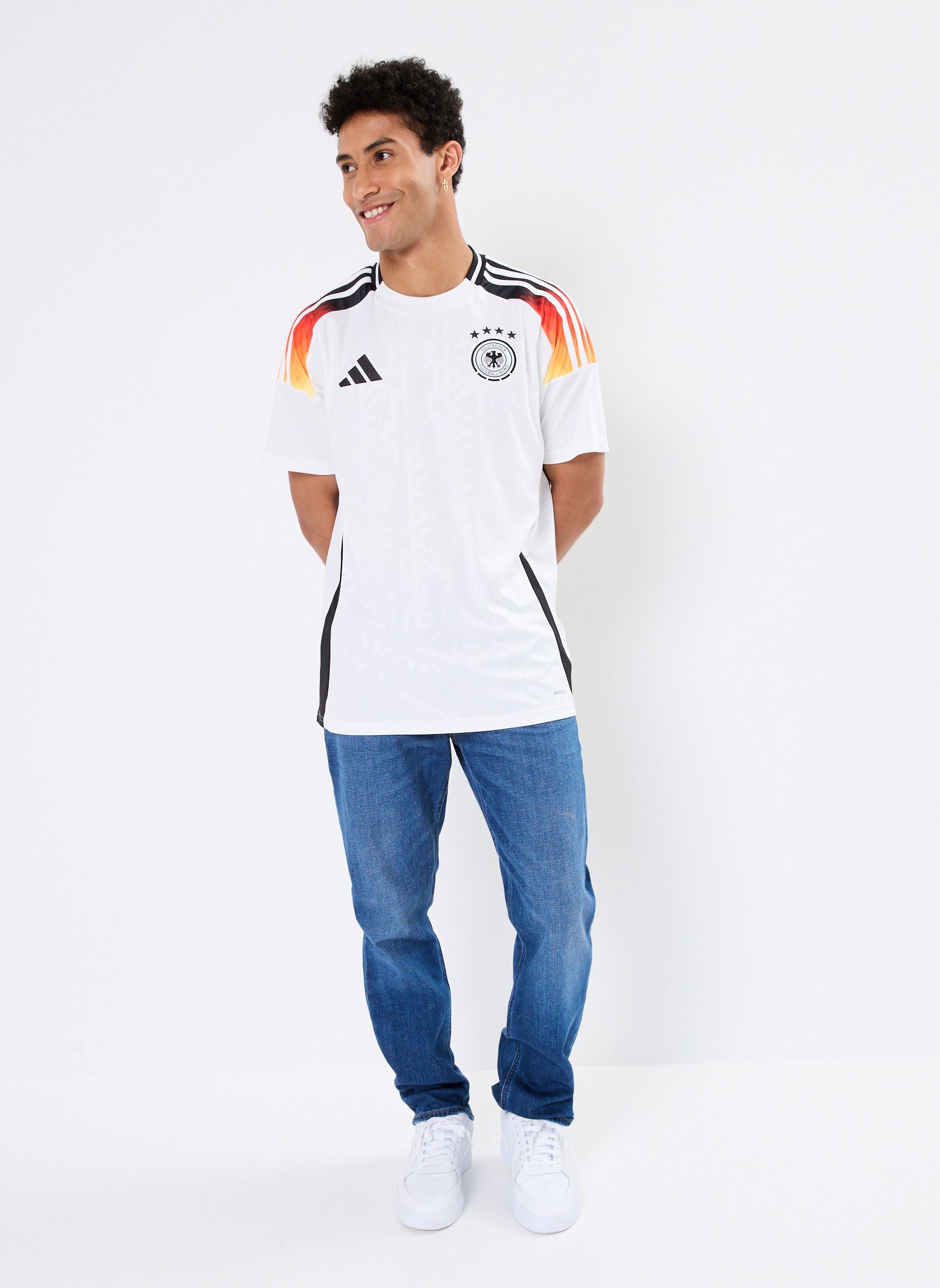 Tee-shirts manches courtes Maillot de foot Allemagne DFB H JSY M - homme blanc adidas sportswear Tee-shirts manches courtes Maillot de foot Allemagne DFB H JSY M - homme blanc Blanc