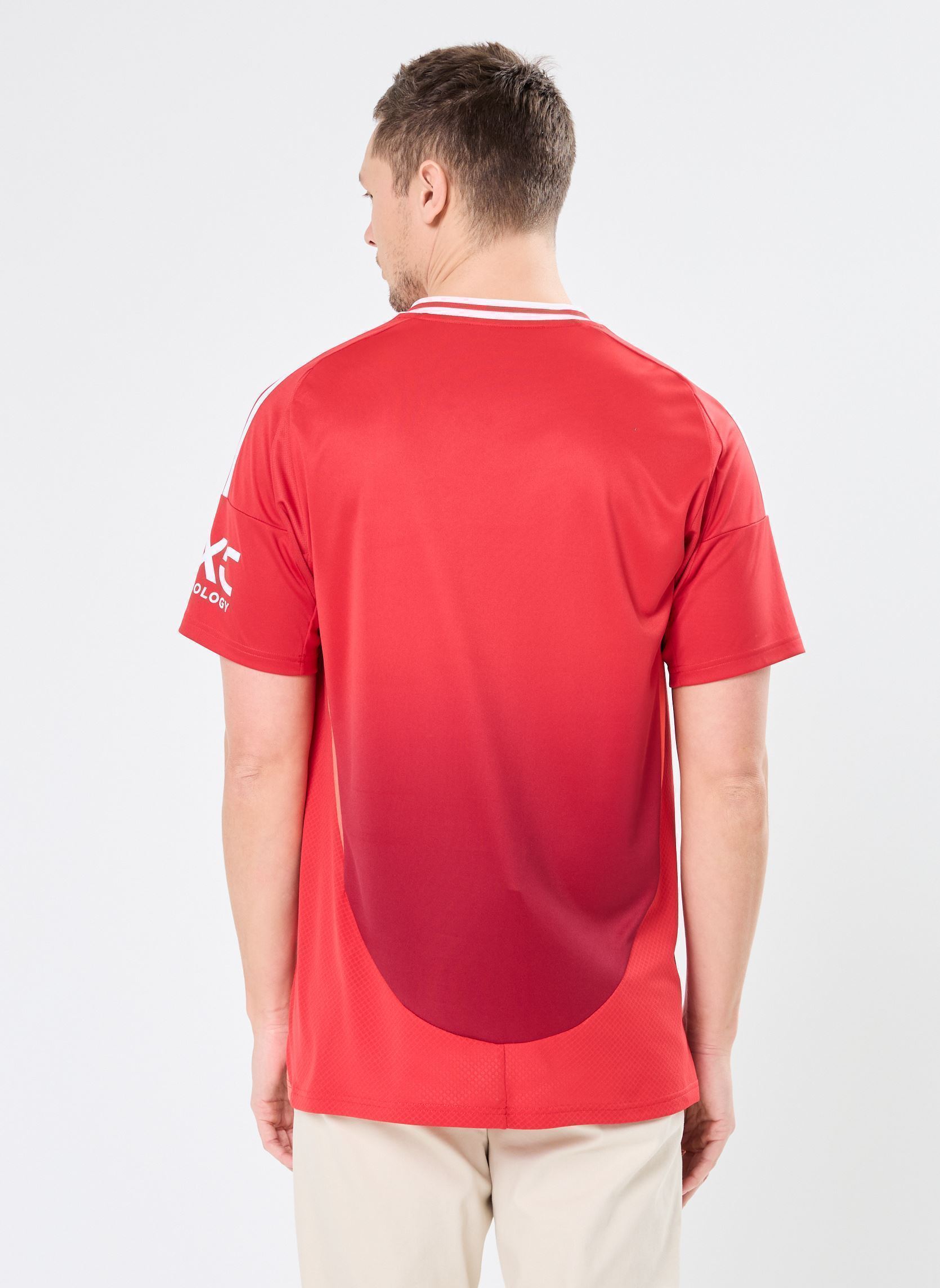 Tee-shirts manches courtes Maillot de foot Manchester United MUFC H homme rouge adidas sportswear Tee-shirts manches courtes Maillot de foot Manchester United MUFC H homme rouge ROUGE