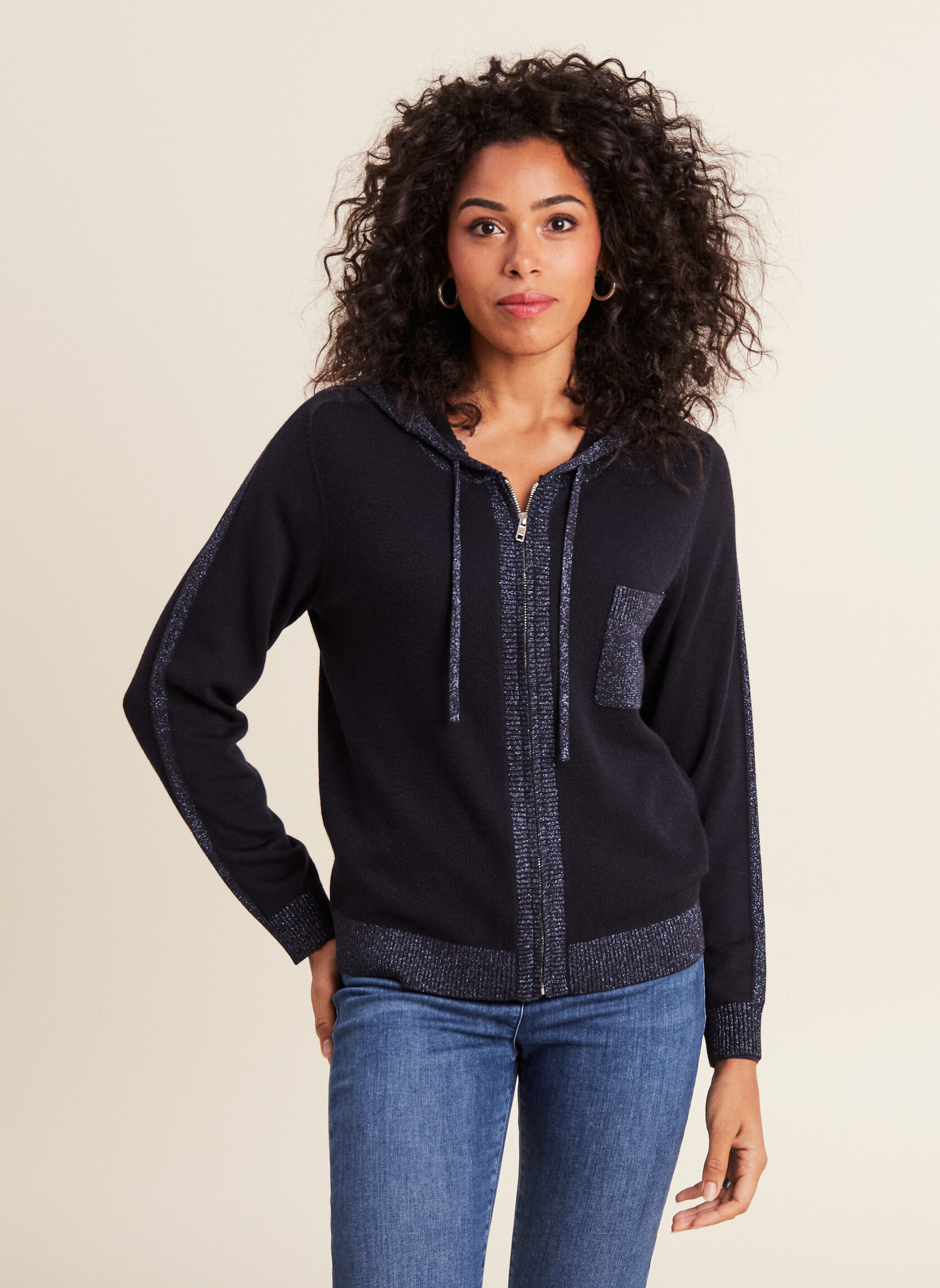 Sweats à capuche MONSWEALUX femme bleu Bréal Sweats à capuche MONSWEALUX femme bleu Bleu foncé