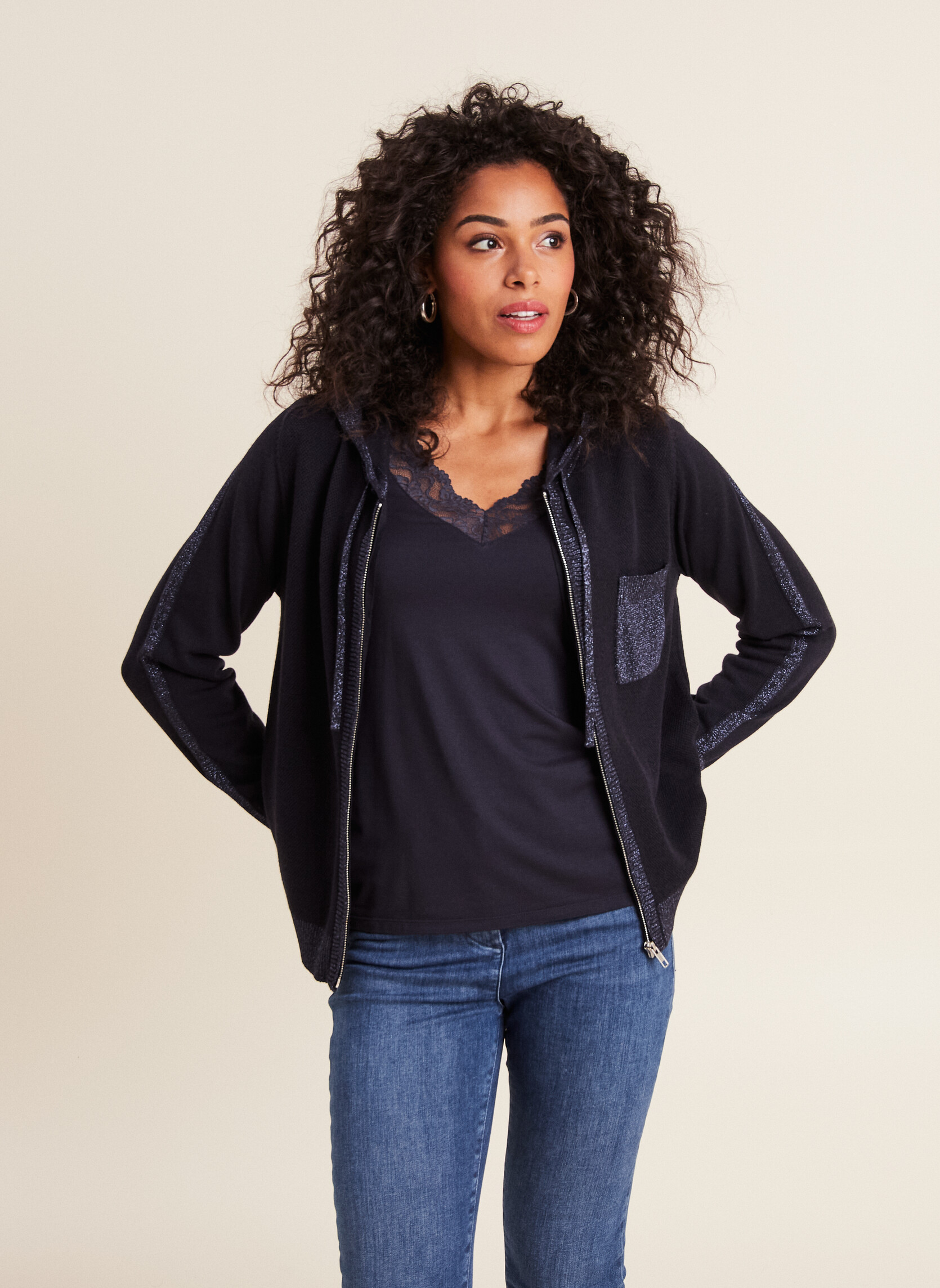 Sweats à capuche MONSWEALUX femme bleu Bréal Sweats à capuche MONSWEALUX femme bleu Bleu foncé