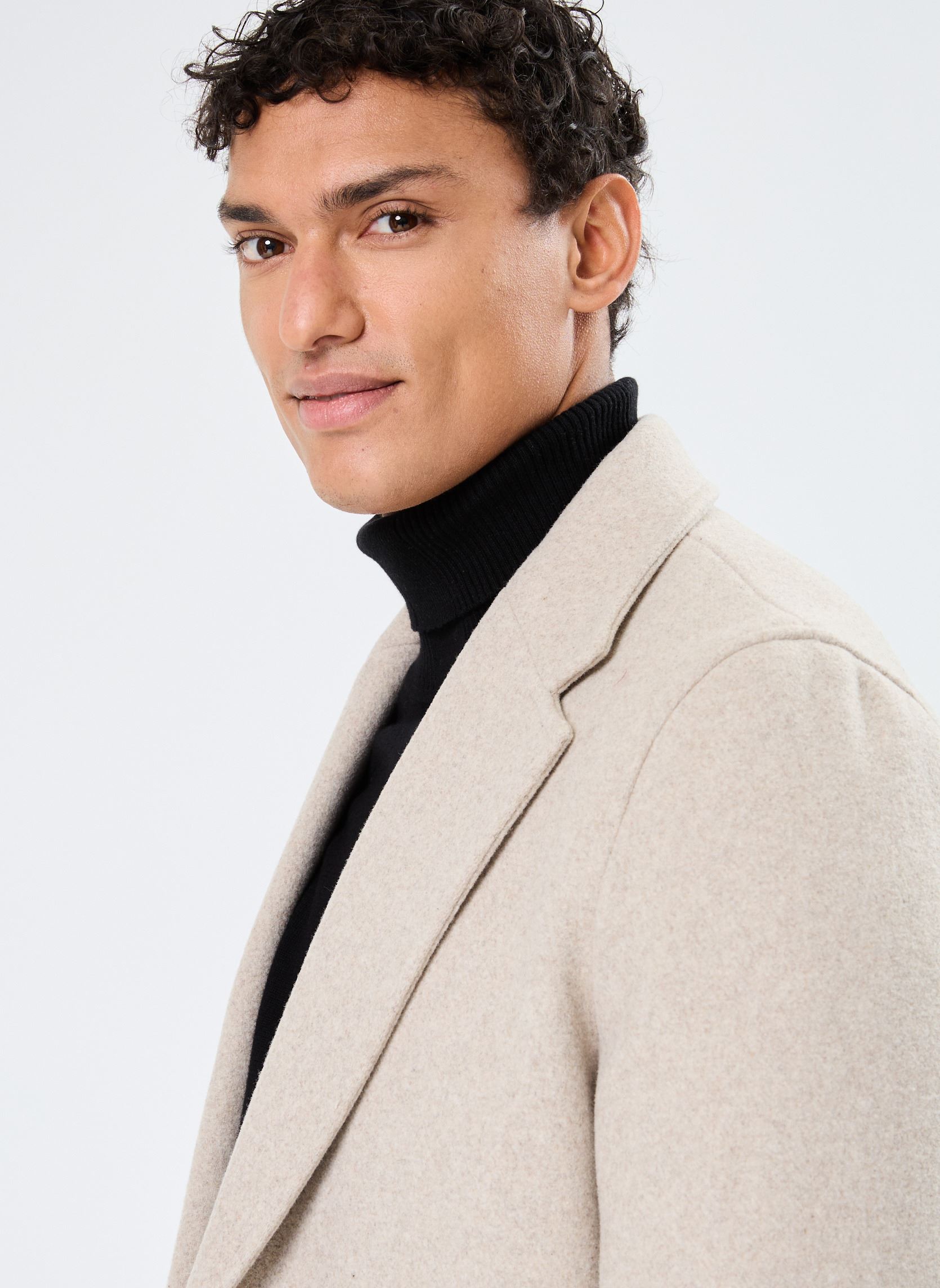 Lange Mäntel GARDENER herren beige Marvin&Co Lange Mäntel GARDENER herren beige WHITE PEPPER