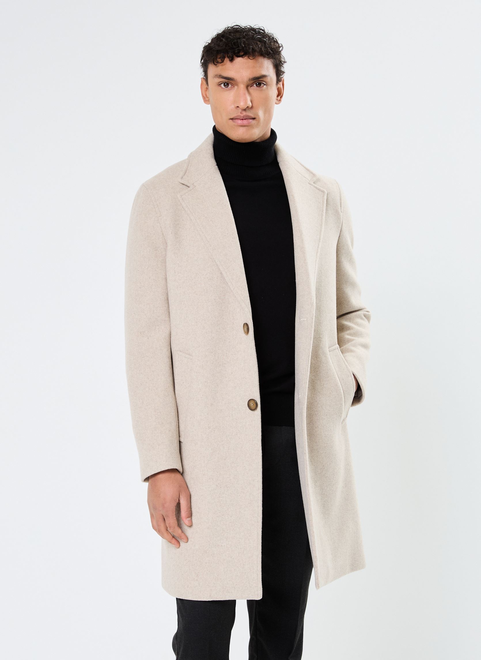 Lange Mäntel GARDENER herren beige Marvin&Co Lange Mäntel GARDENER herren beige WHITE PEPPER