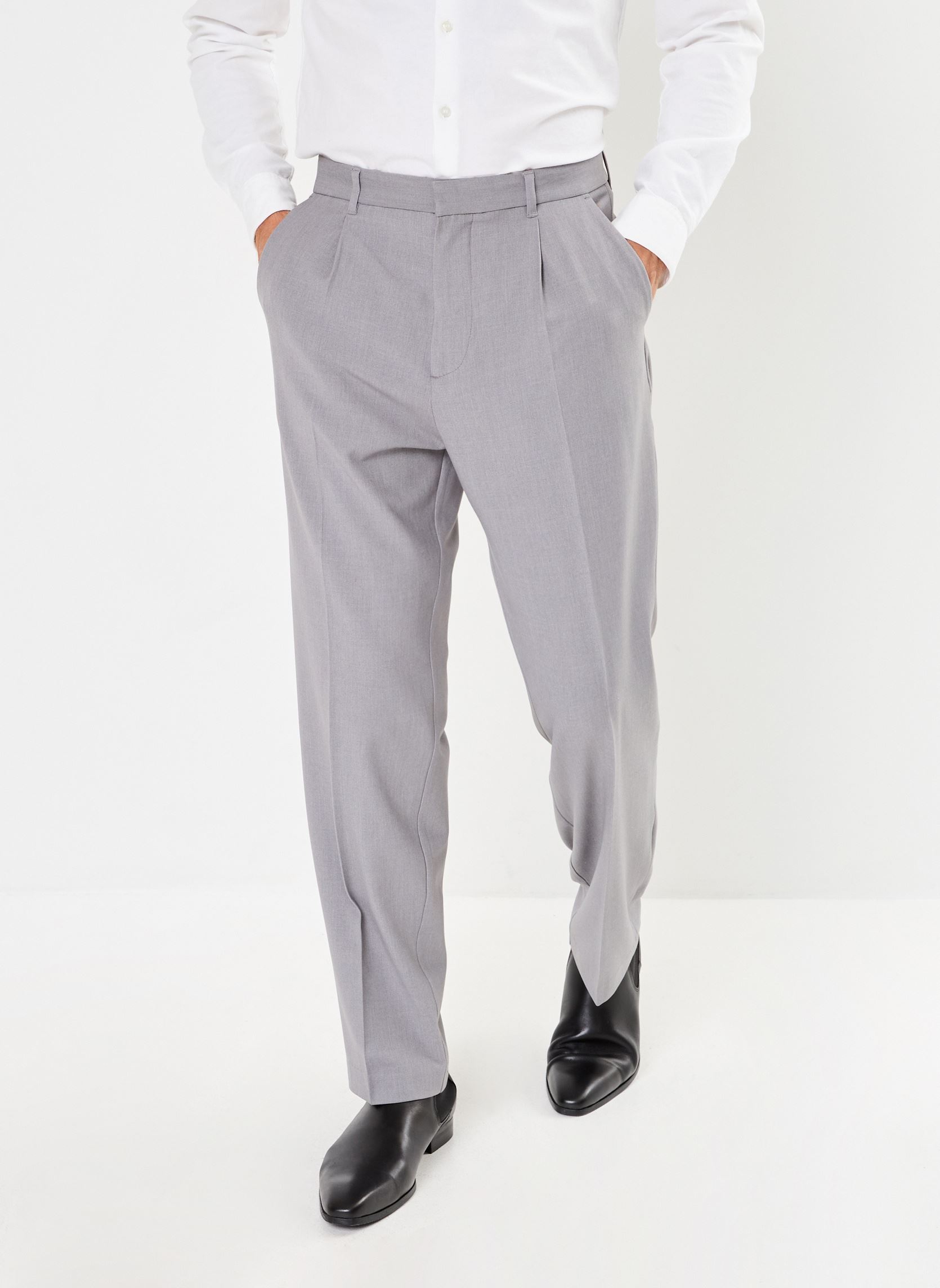 Pantalons chino PEROBINE homme gris Marvin&Co Pantalons chino PEROBINE homme gris SLEET