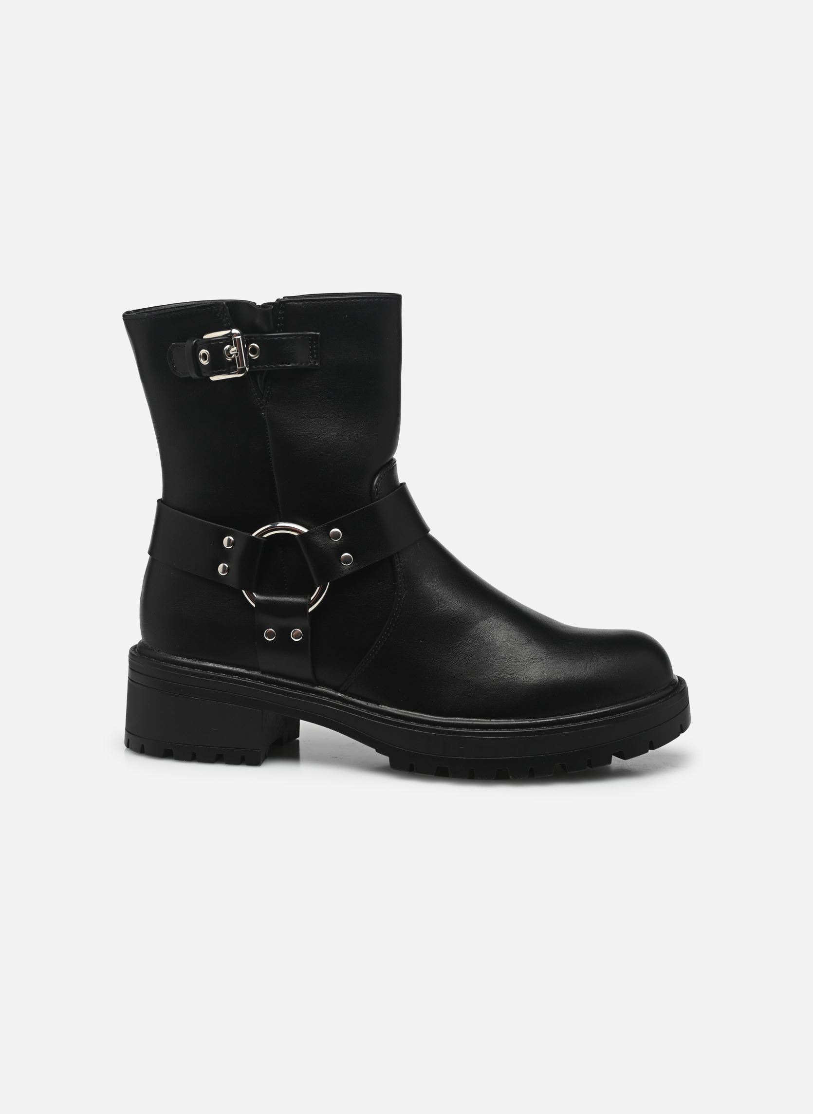 Biker-Stiefeletten TDF5114 damen schwarz Divine Factory Biker-Stiefeletten TDF5114 damen schwarz Noir