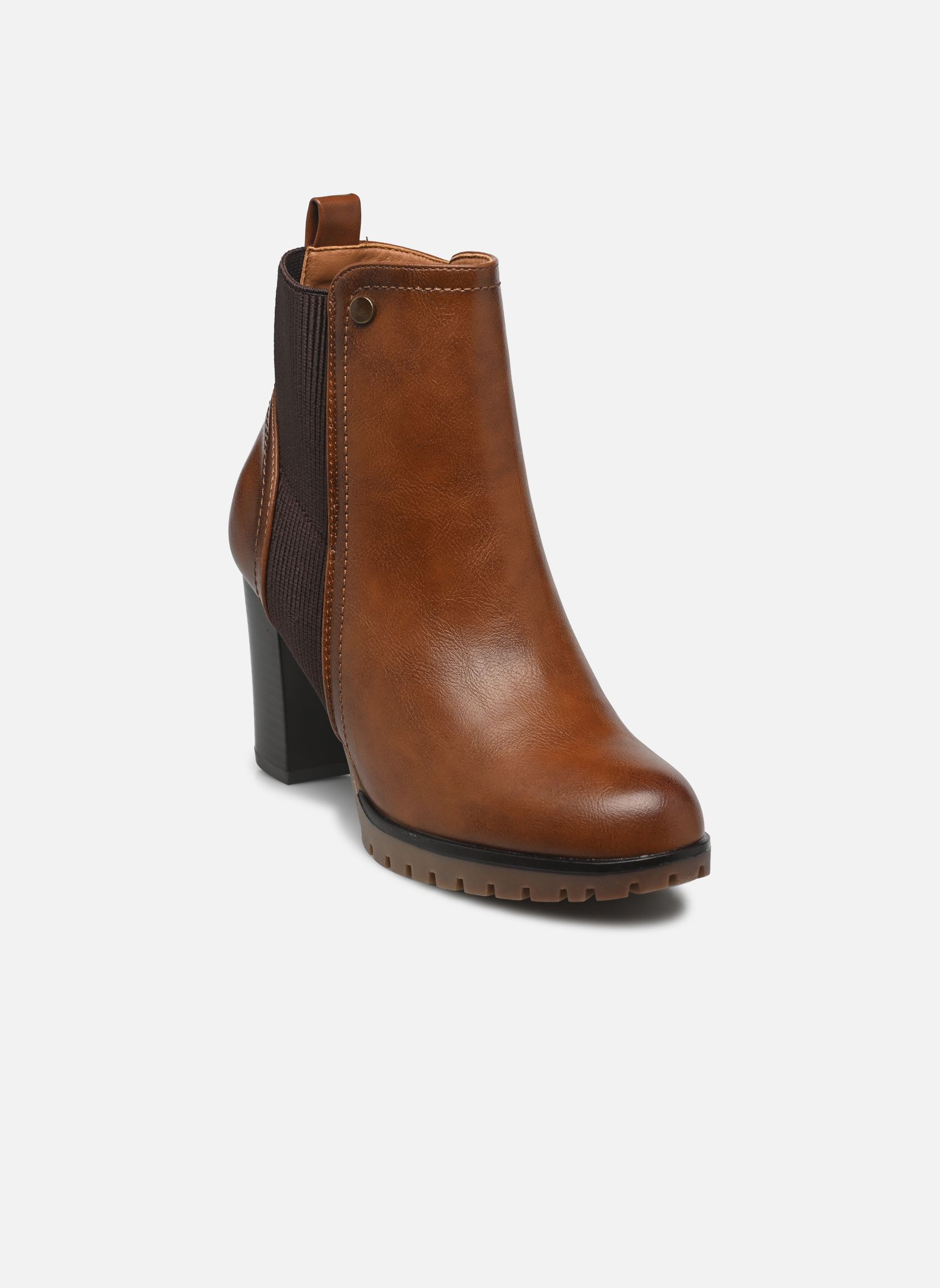 Bottines et boots TDF5108 femme marron Divine Factory Bottines et boots TDF5108 femme marron Camel